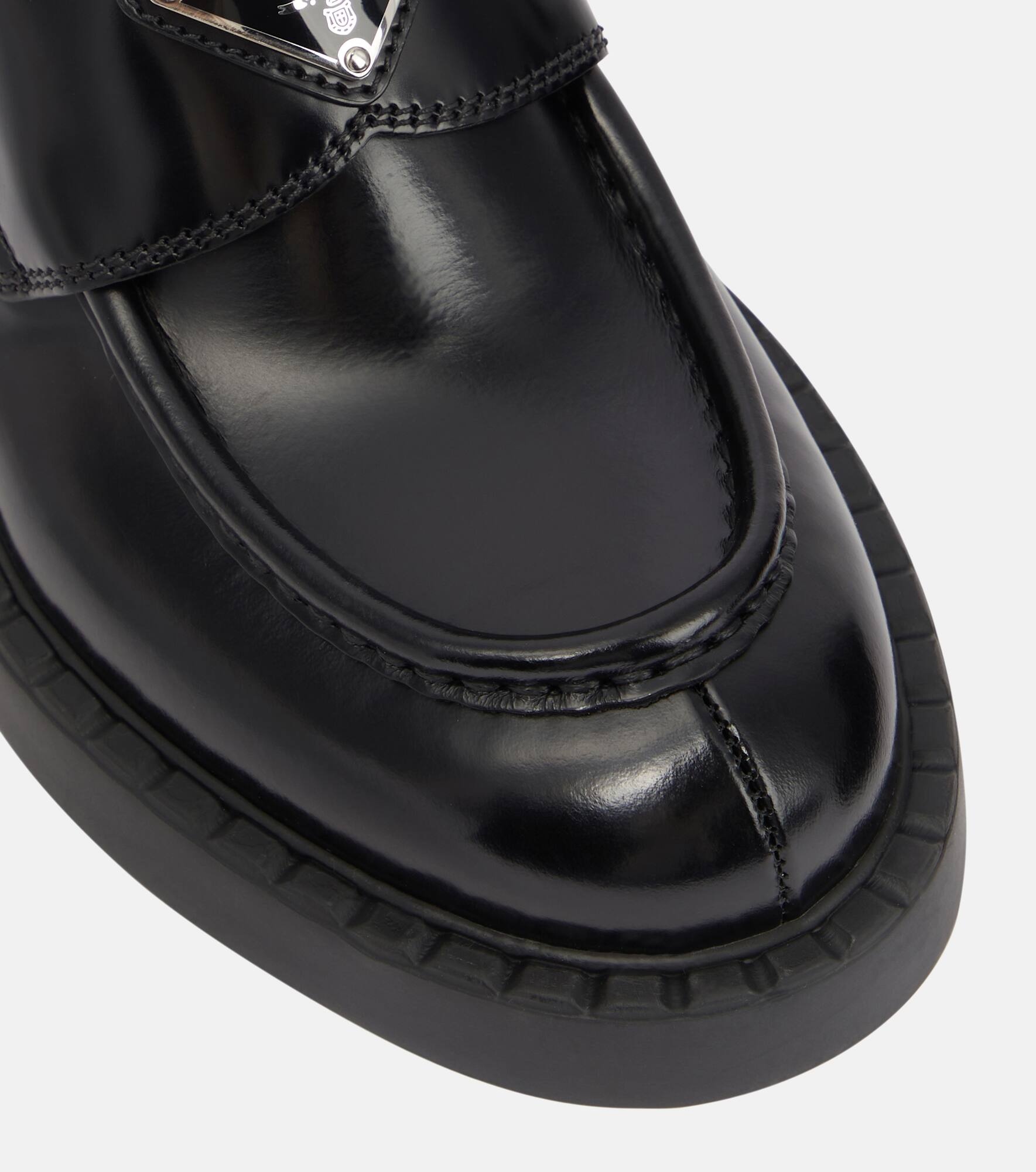 Platform leather loafers - 6