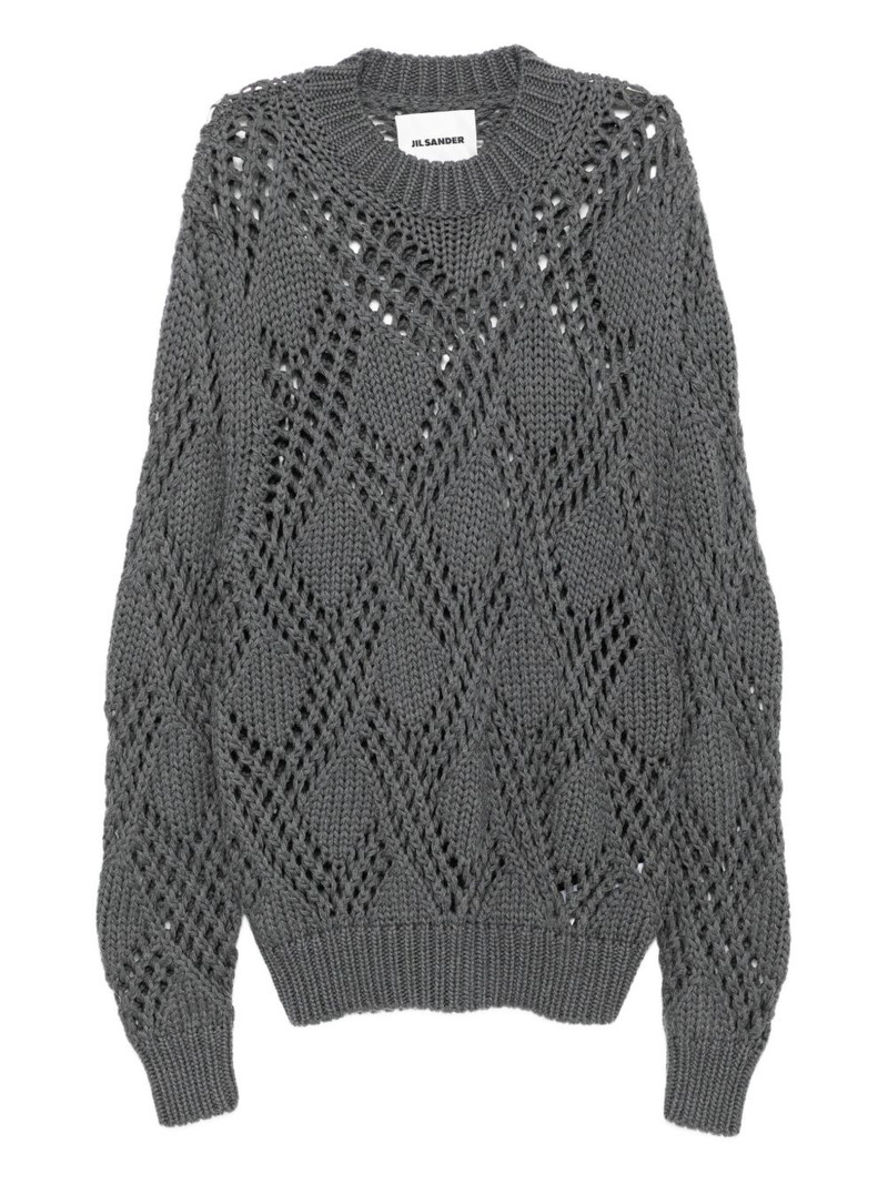 lace-trimmed wool jumper 1
