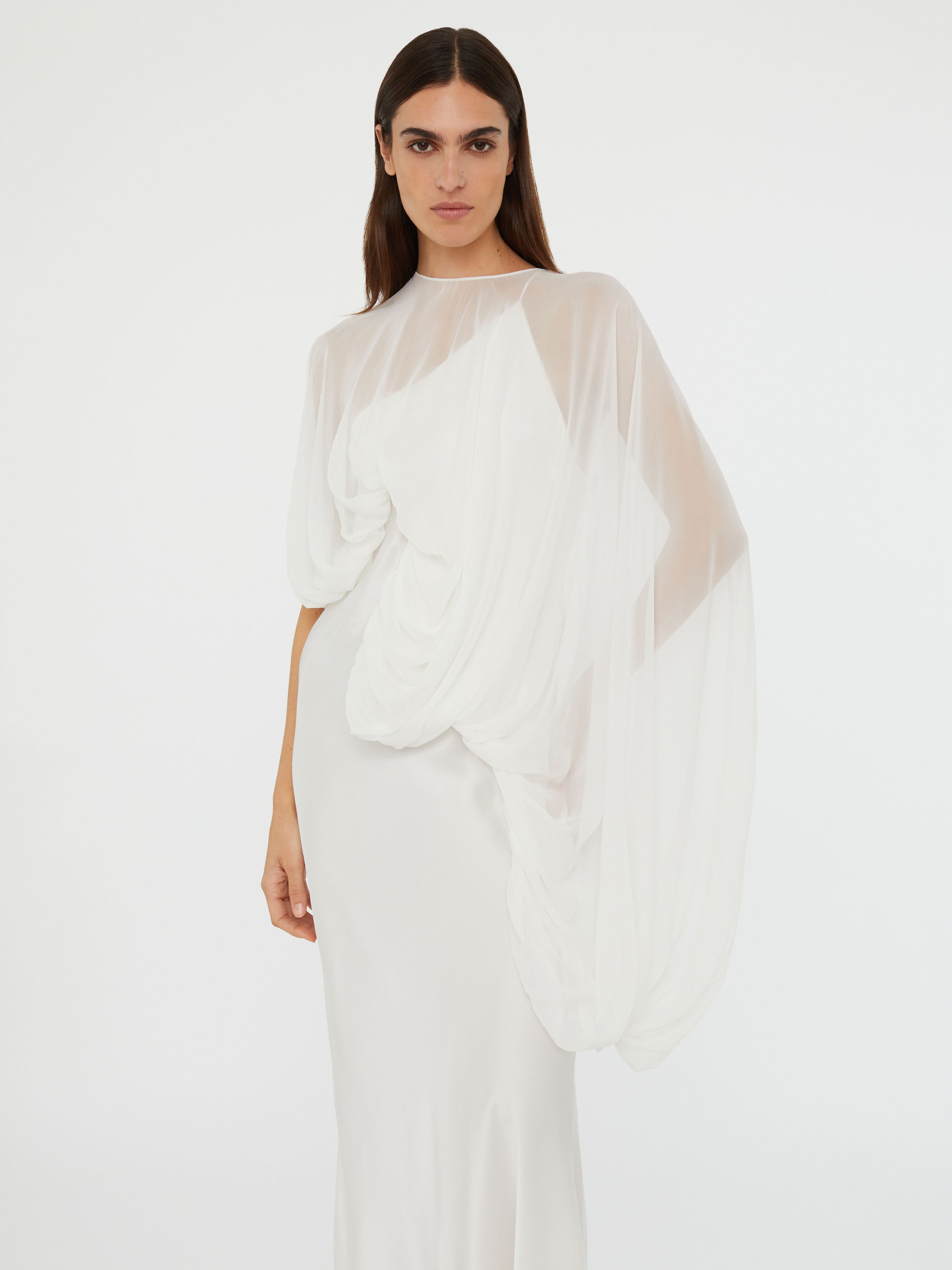 Cumulus Draped Sleeve Dress - 5