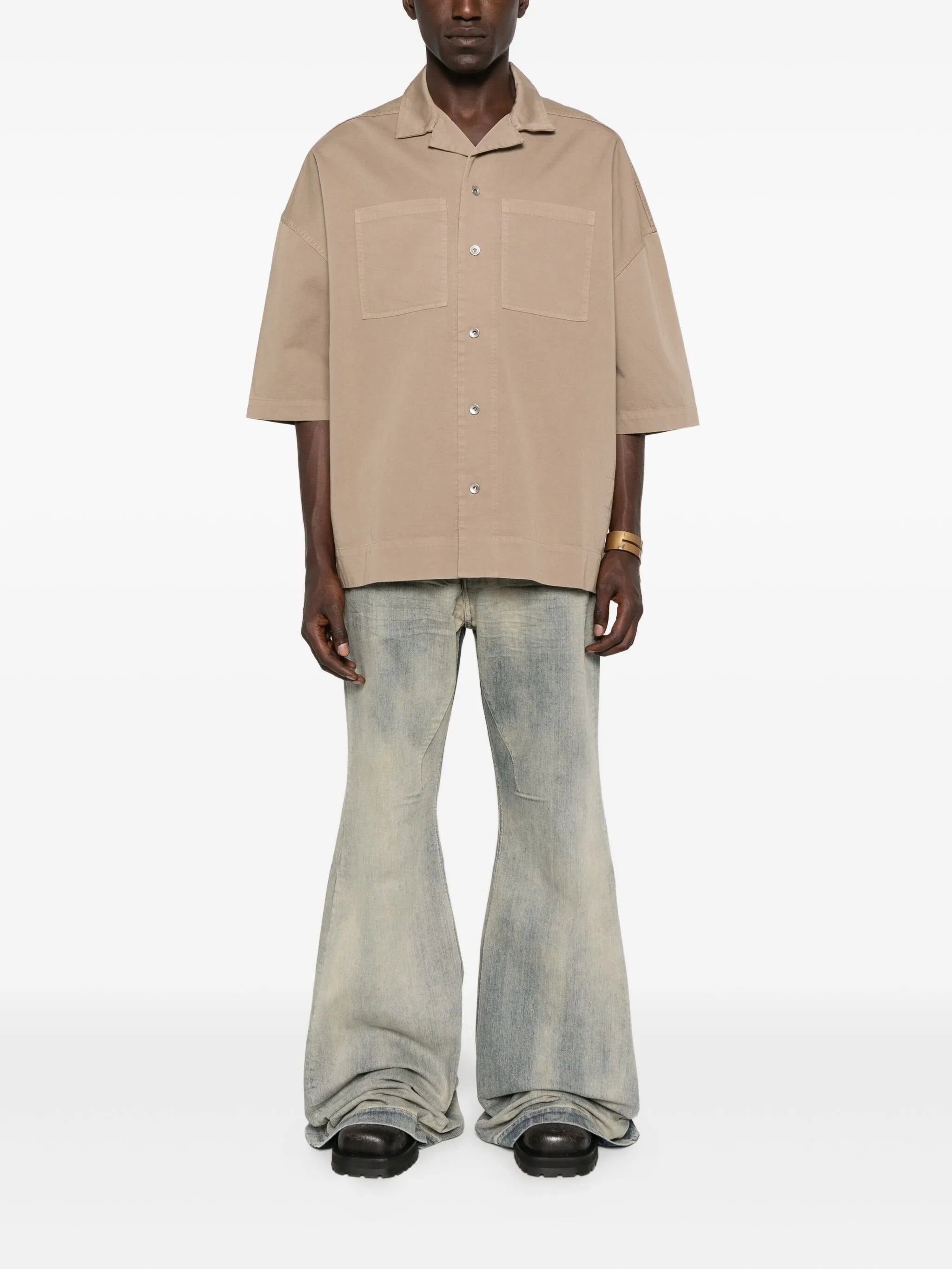 Rick Owens Drkshdw Double-pocket Short-sleeve Shirt - 3