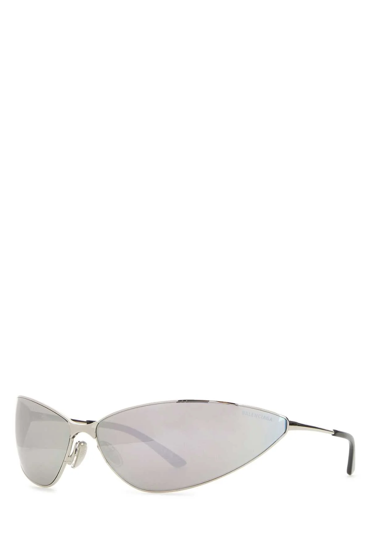 Balenciaga Men Silver Metal Razor Sunglasses - 1