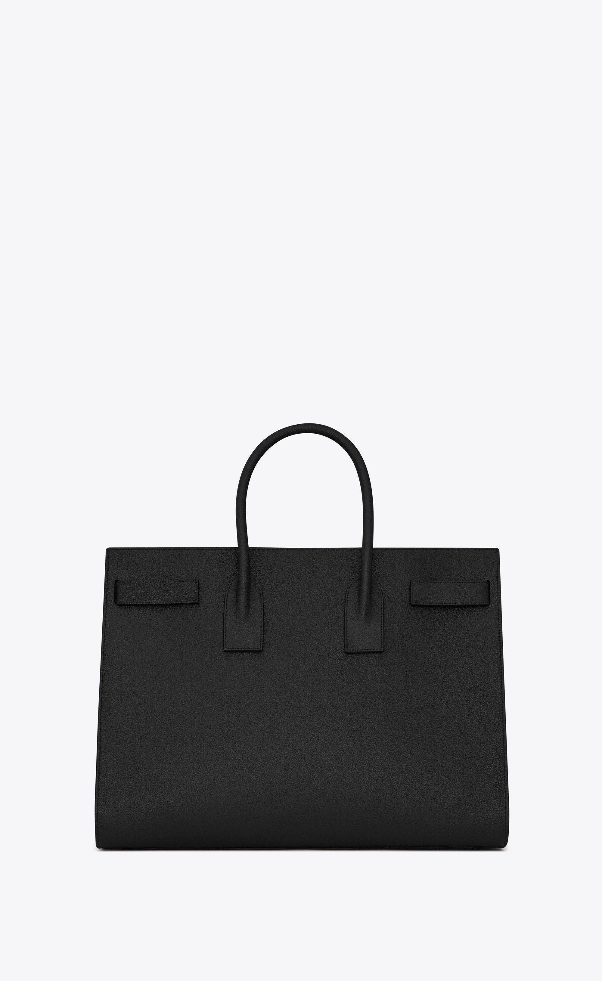 large sac de jour carry all bag in black grained leather - 2