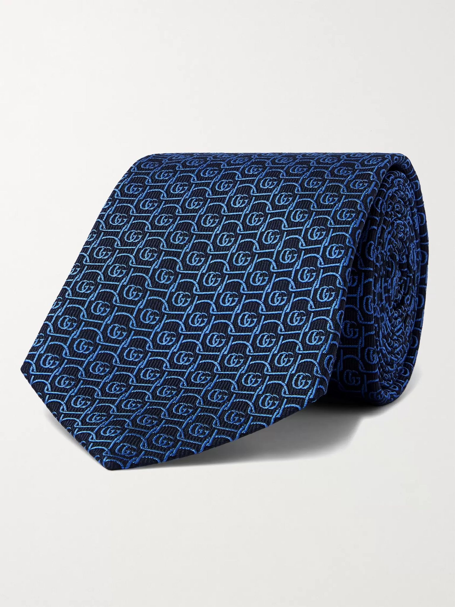 7cm Logo-Jacquard Silk Tie - 1