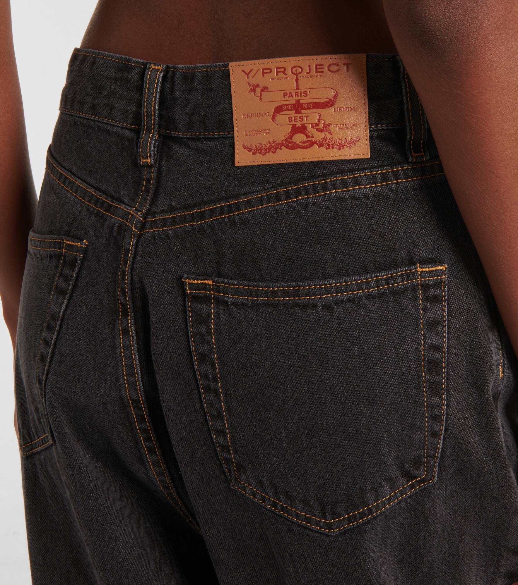 Evergreen Draped Cuff wide-leg jeans - 6