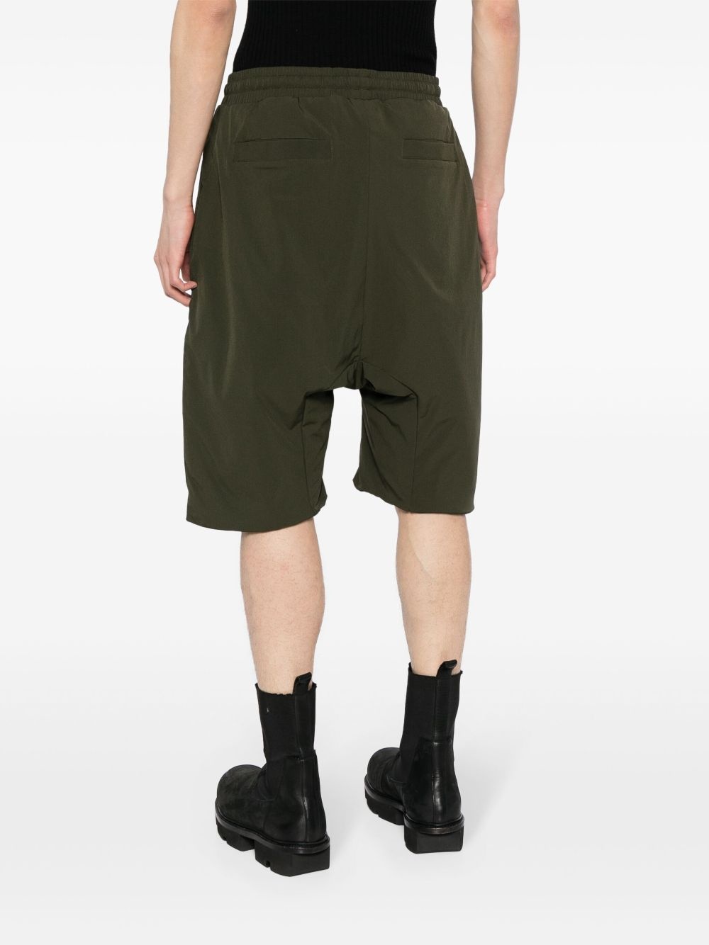 drawstring drop-crotch shorts - 4