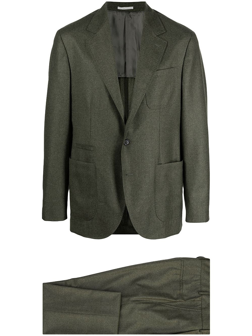 virgin wool single-breasted suit - 1