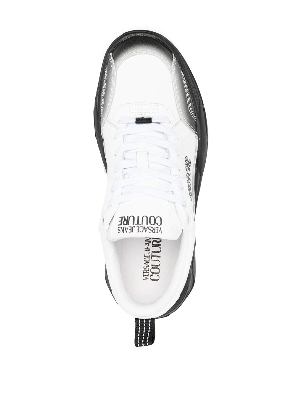 logo-print leather sneakers - 4