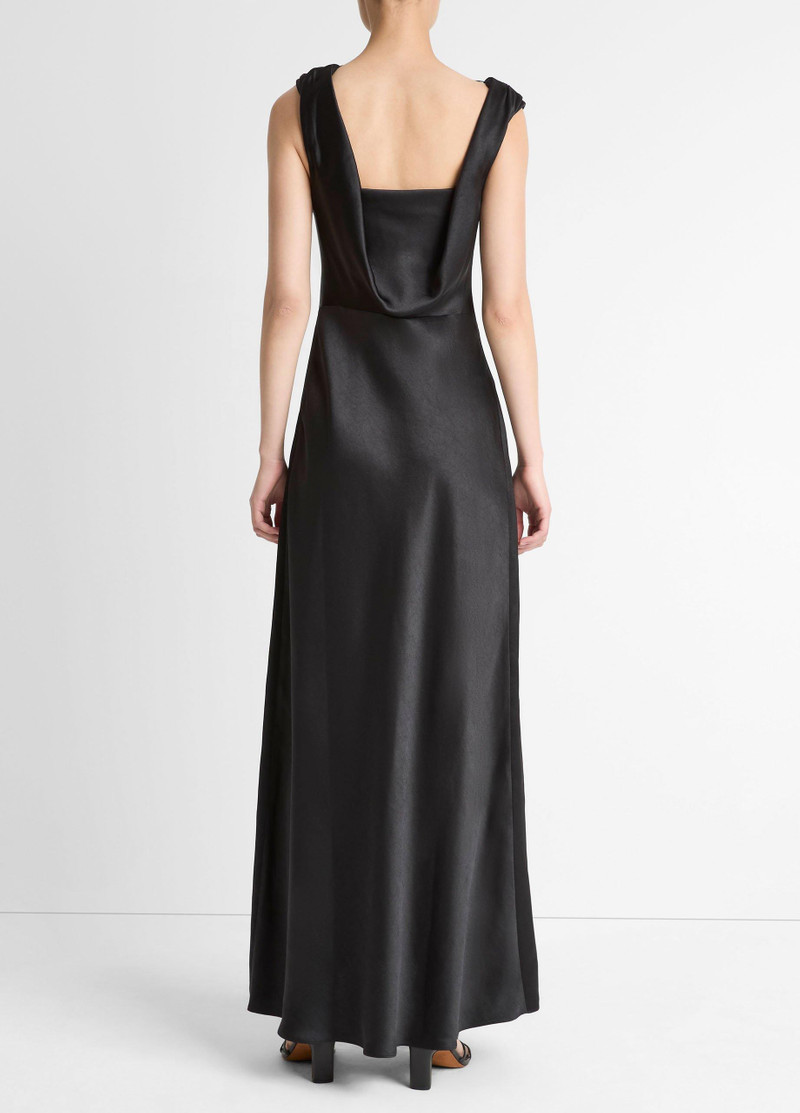 Vince Satin Draped Cowl-Neck Maxi Dress outlook