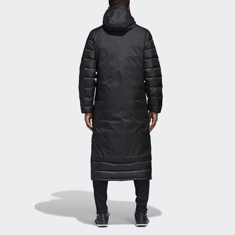 adidas Soccer/Football Training Sports protection against cold Stay Warm hooded Down Jacket Black BQ - 4