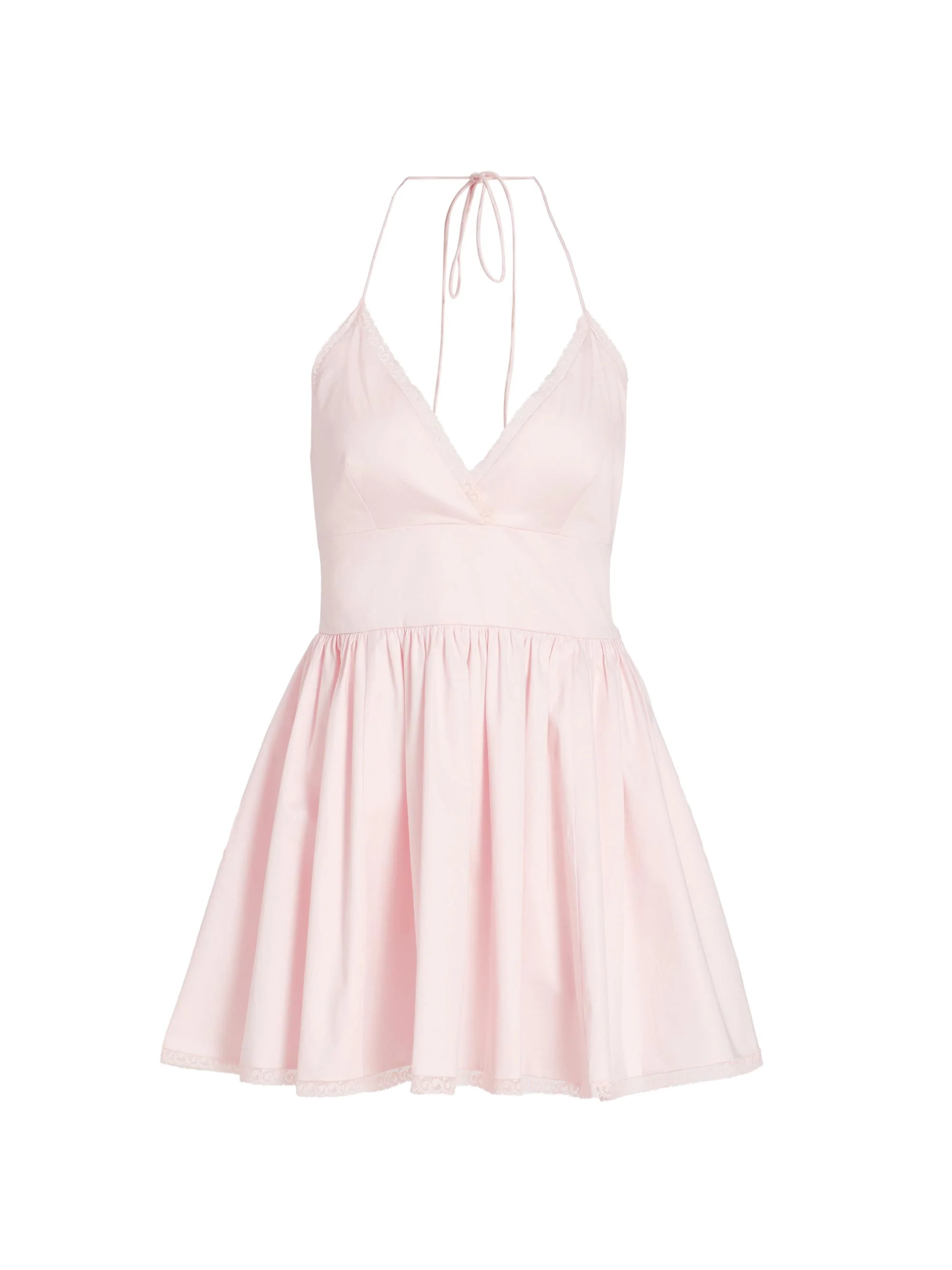 Women's Arletta Lace-Trim Stretch-Cotton Minidress - Pink Haze - 1