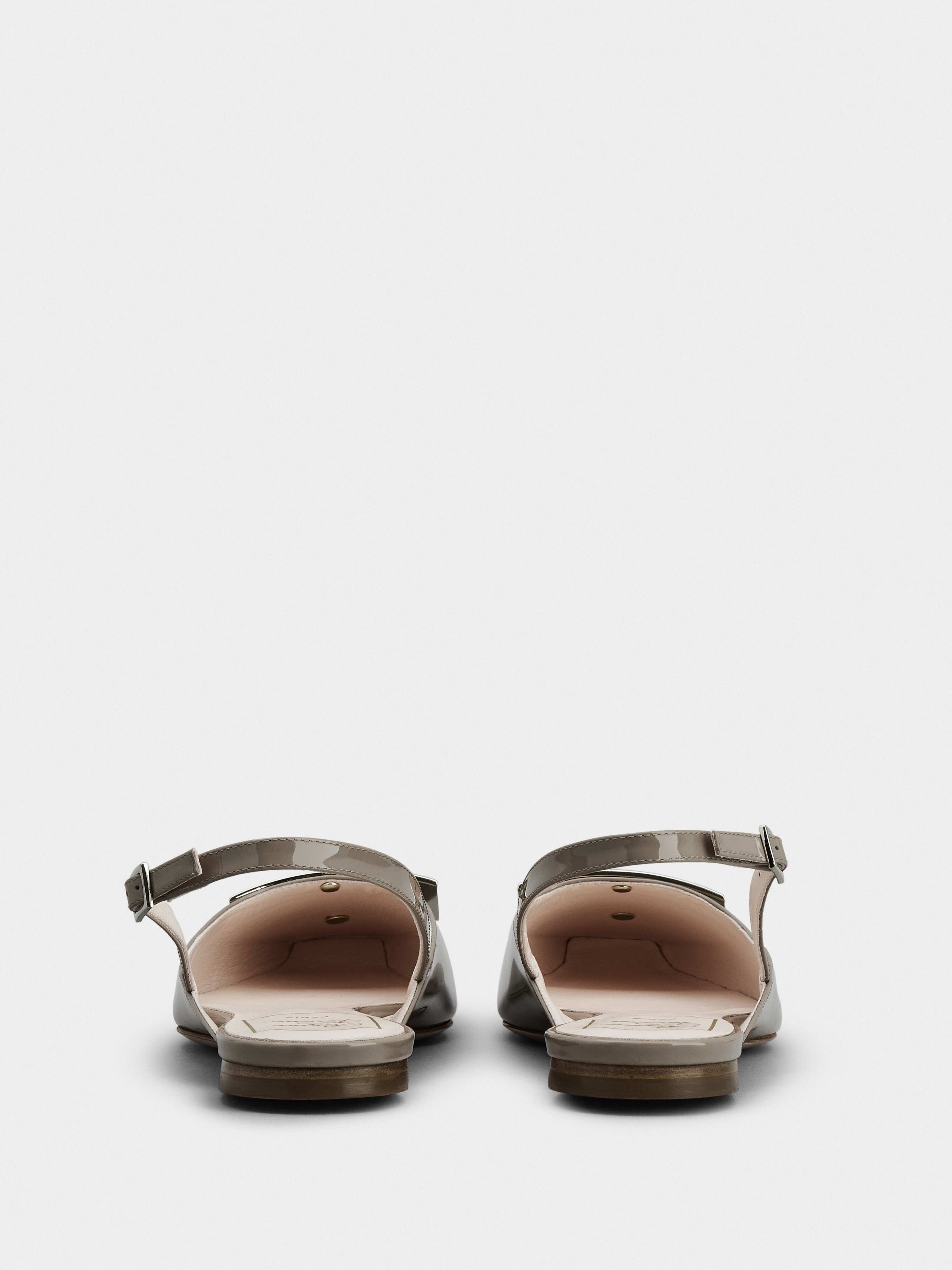 Trompette Metal Buckle Slingback Ballerinas in Patent Leather - 5
