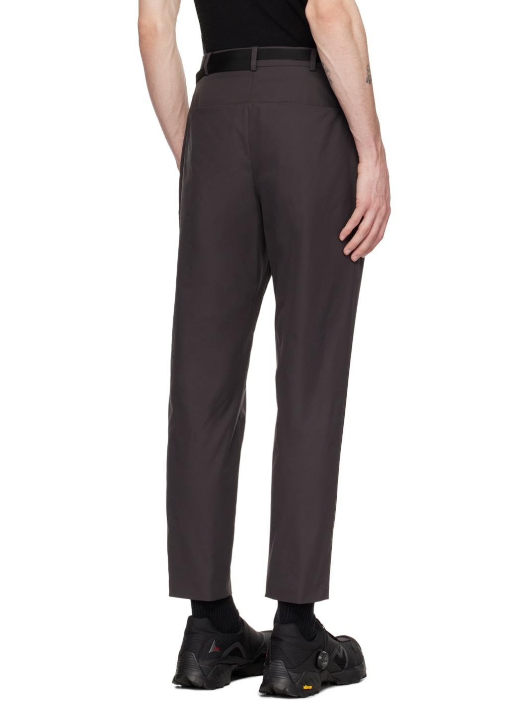 Gray Slim Trousers - 3