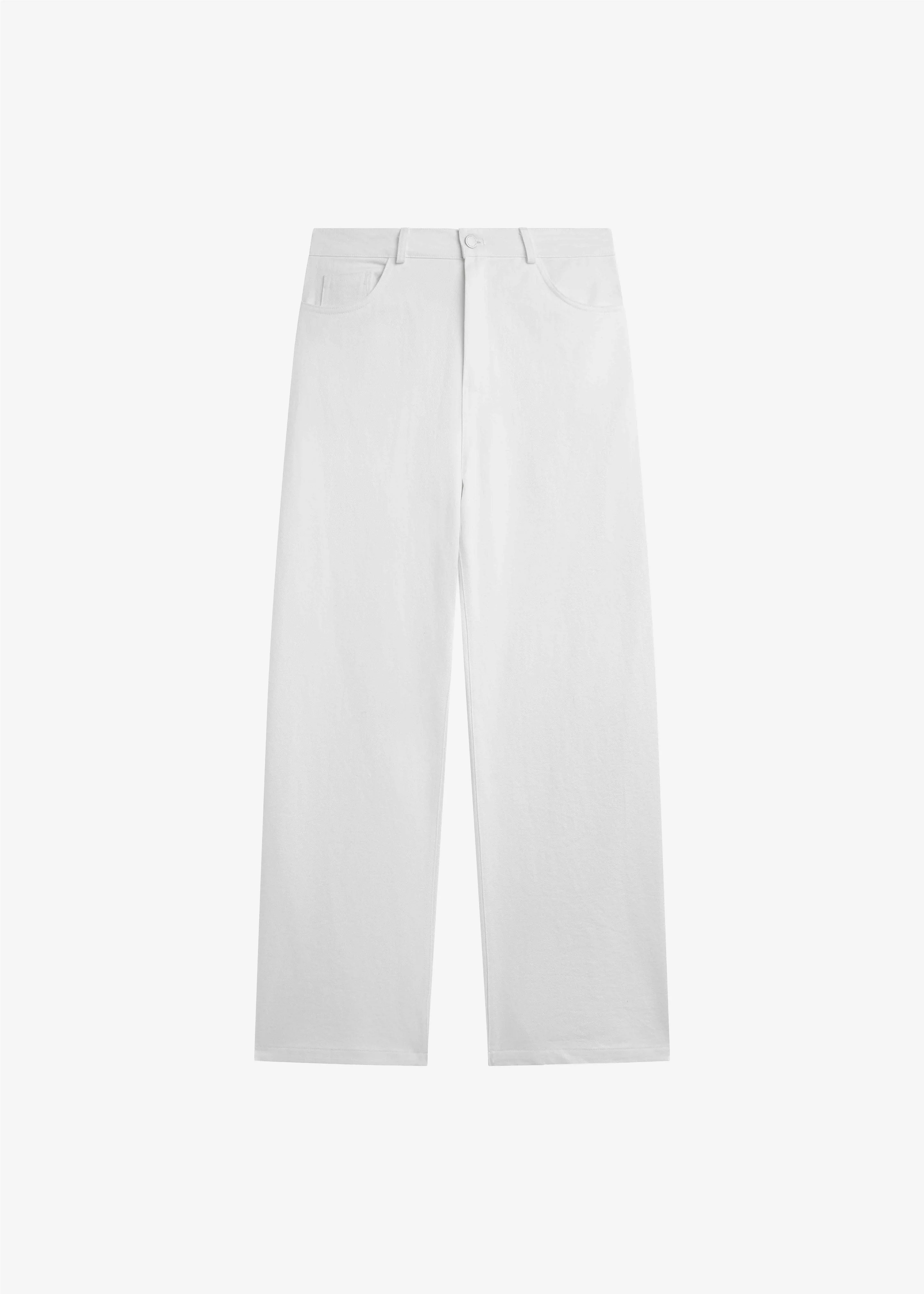 Nelton Barrel Leg Jeans - White - 1
