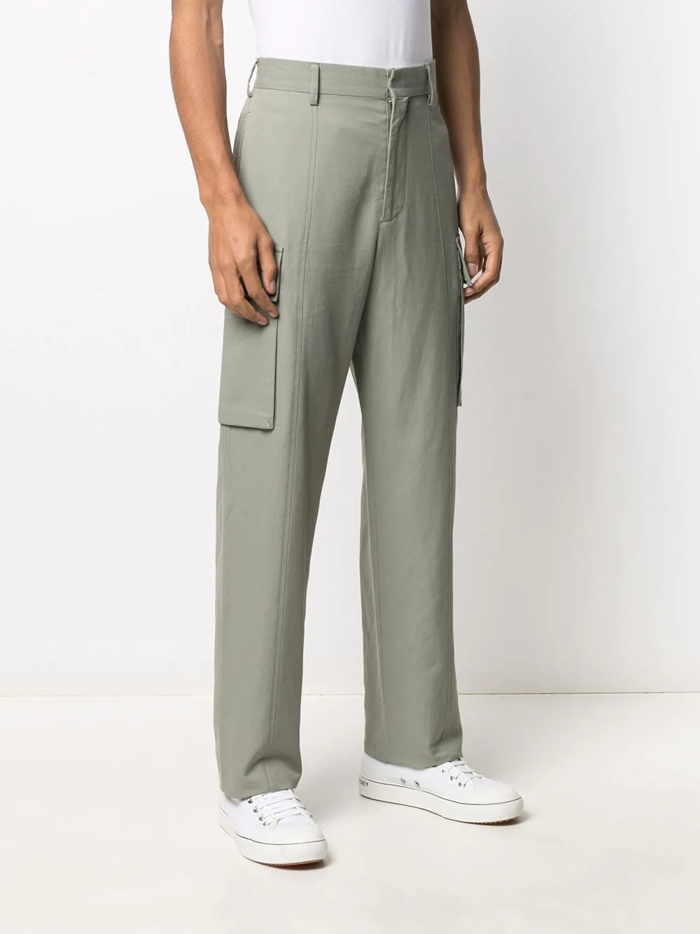 straight-leg cargo trousers - 4