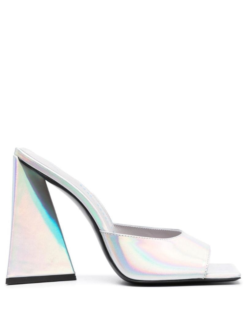 Devon 115mm iridescent mules - 1