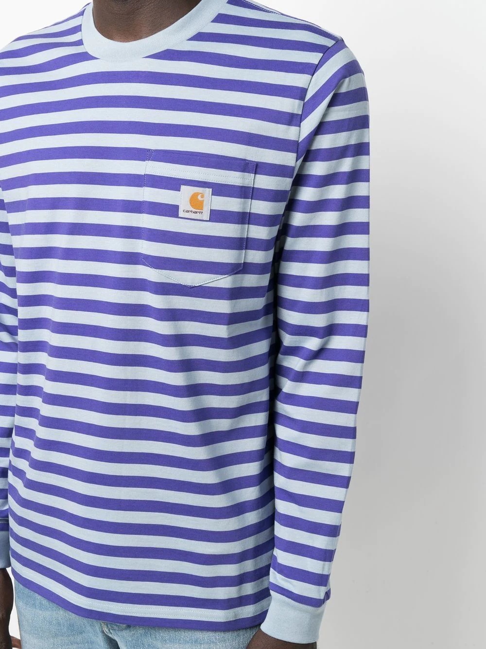 striped long-sleeve T-shirt - 5