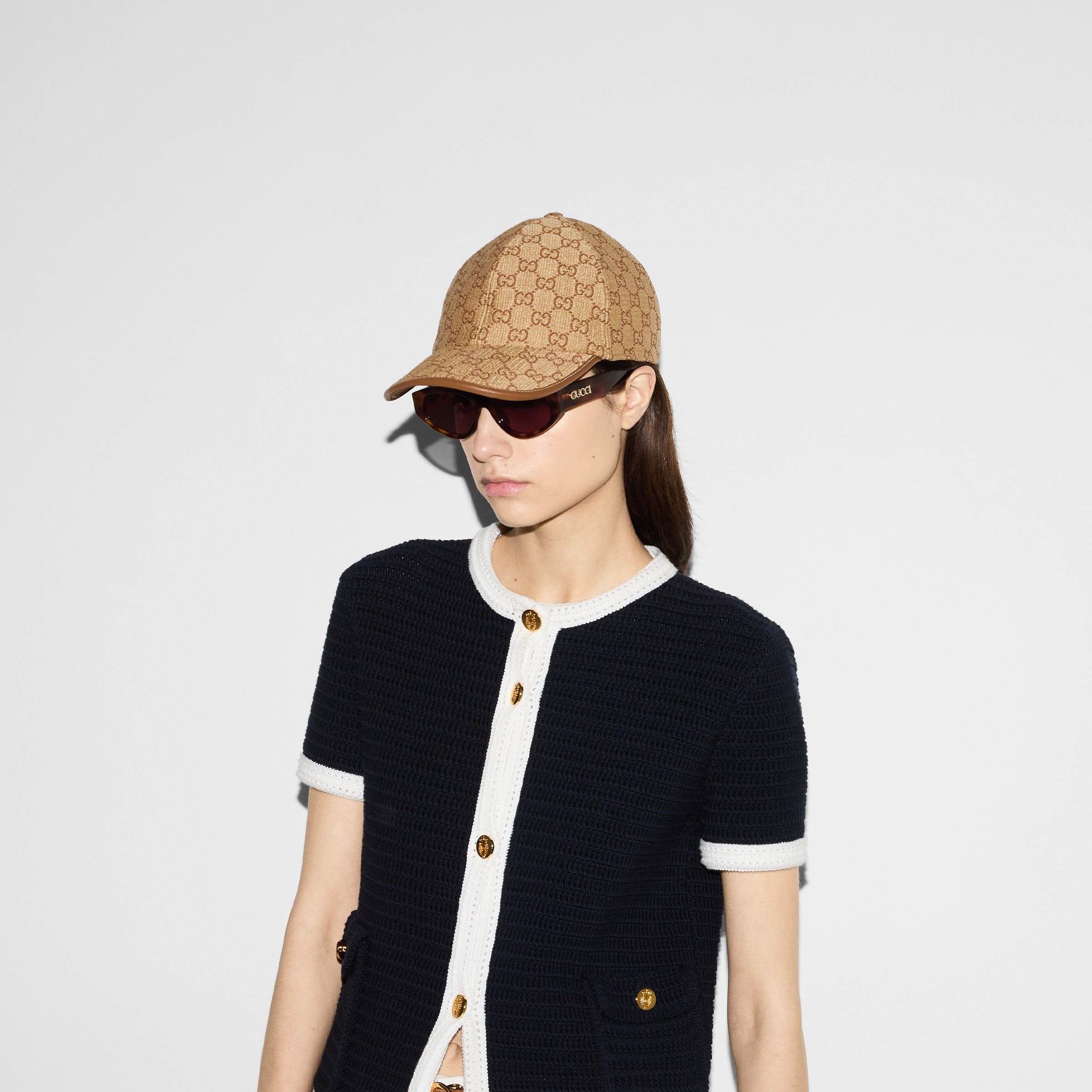 GG straw baseball hat - 3