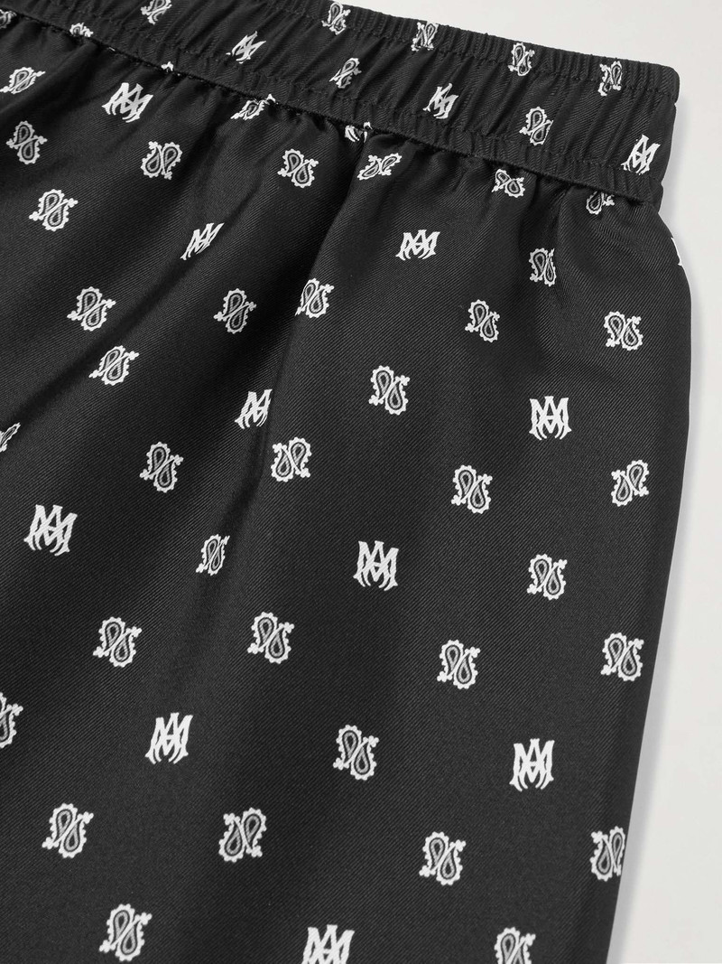 Straight-Leg Paisley-Print Silk-Satin Shorts 5