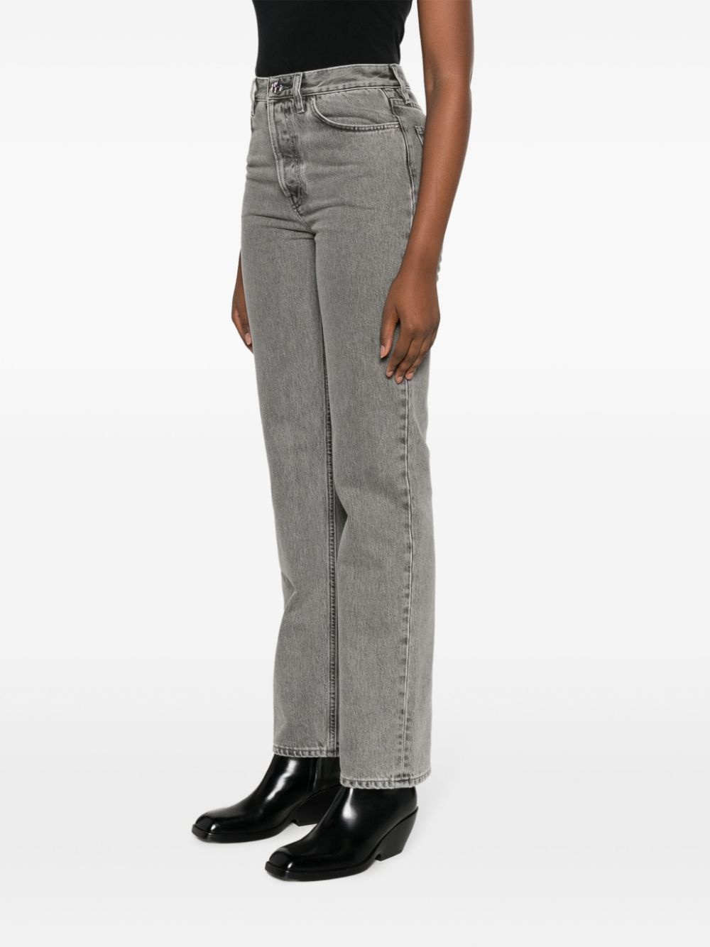 mid-rise straight-leg jeans - 3