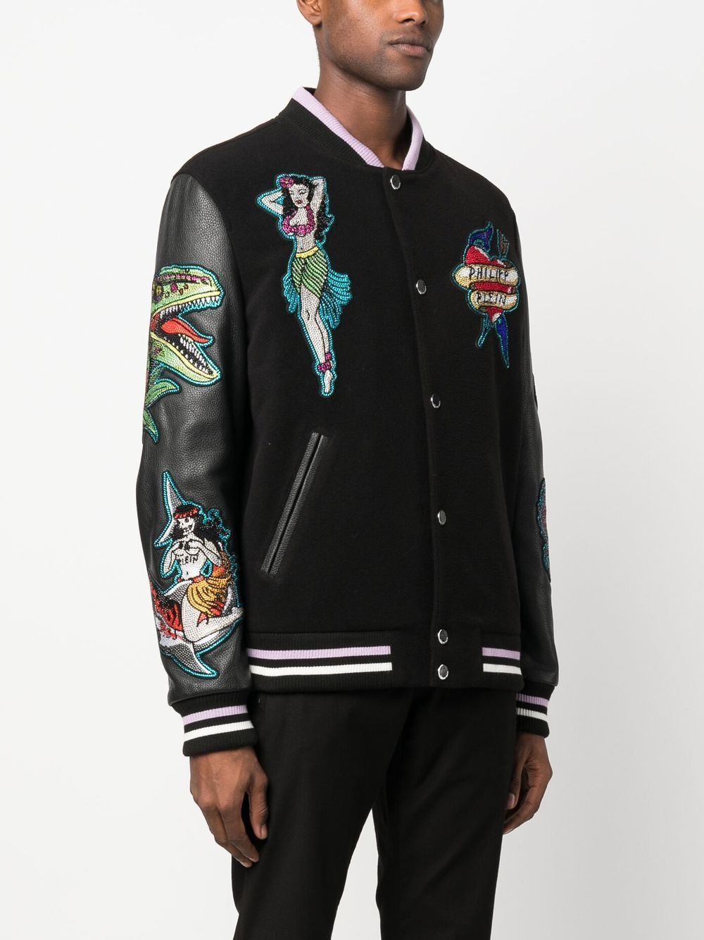 embellished College Bomber jacket - 4