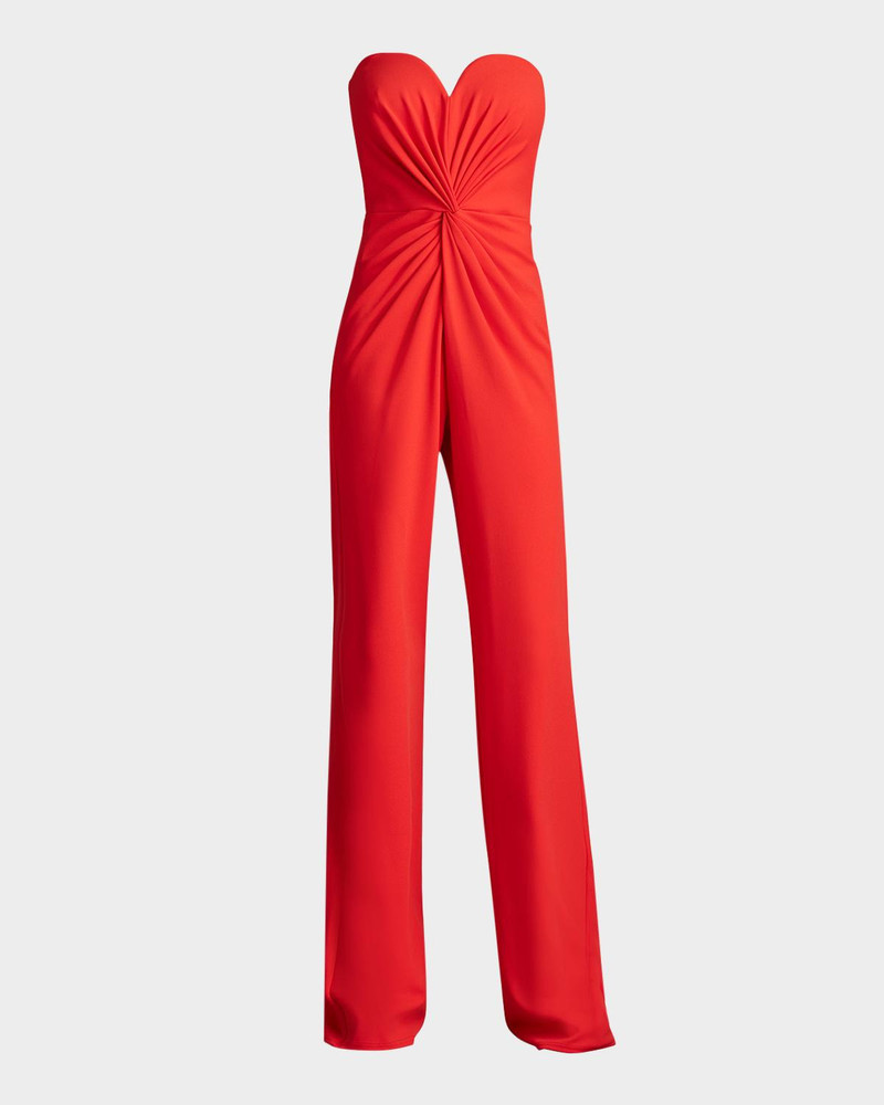 Strapless Twist-Front Crepe Jumpsuit 1