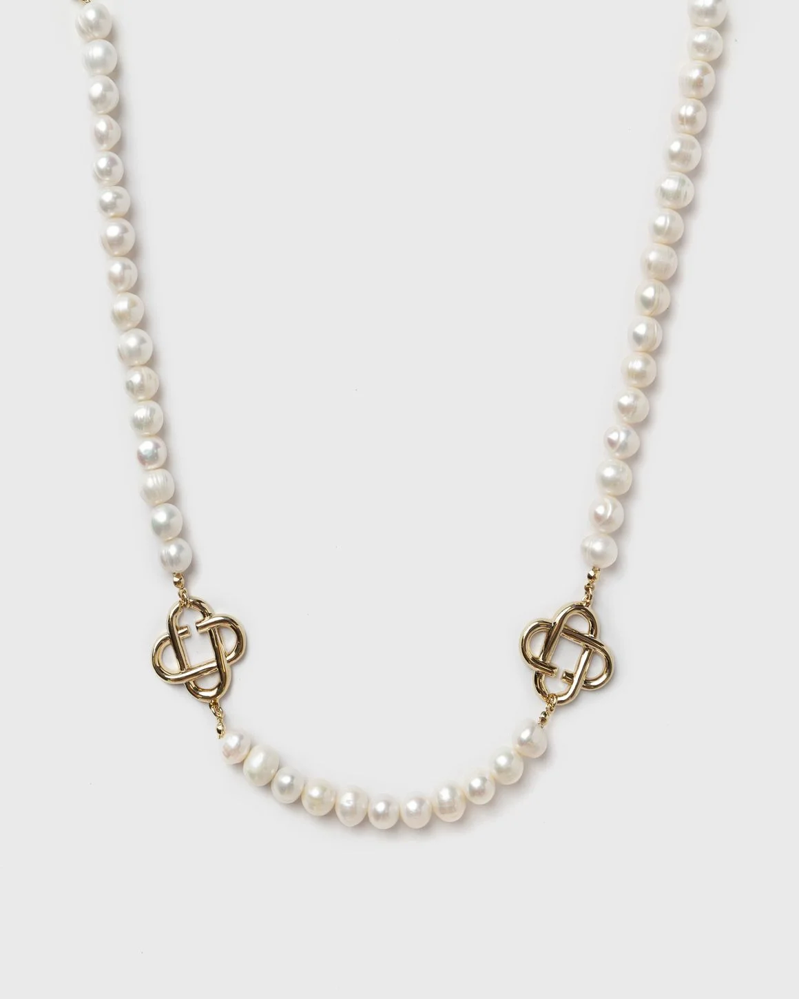 MEDIUM PEARL LOGO NECKLACE - 1