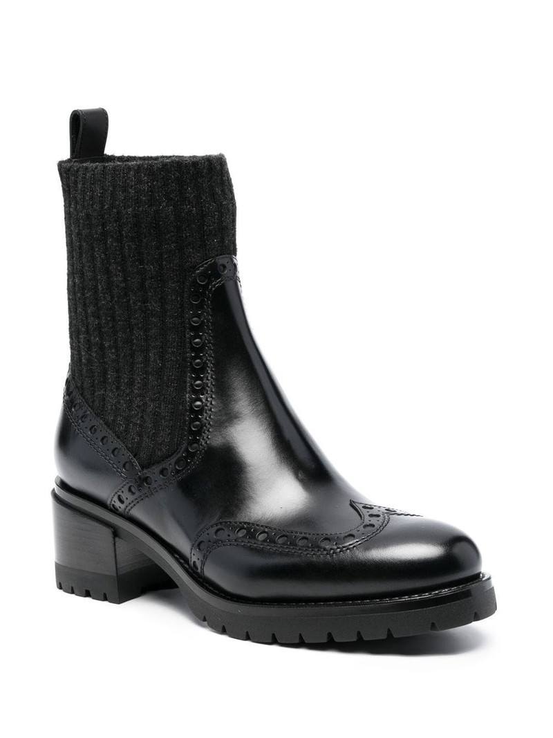 Santoni sock-style ankle boots outlook