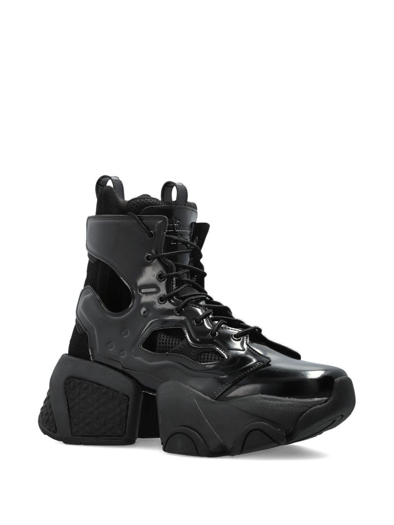 Noir Kei Ninomiya x Comme des Garçons cut-out platform sneakers outlook