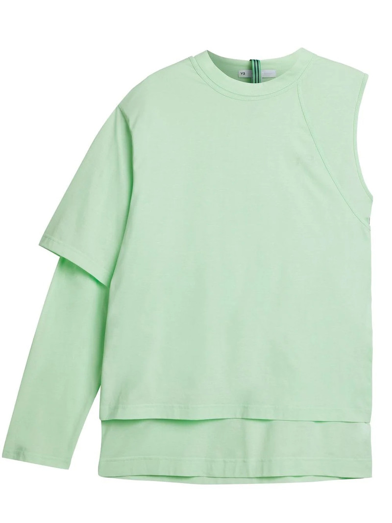asymmetric layered-effect T-shirt 1
