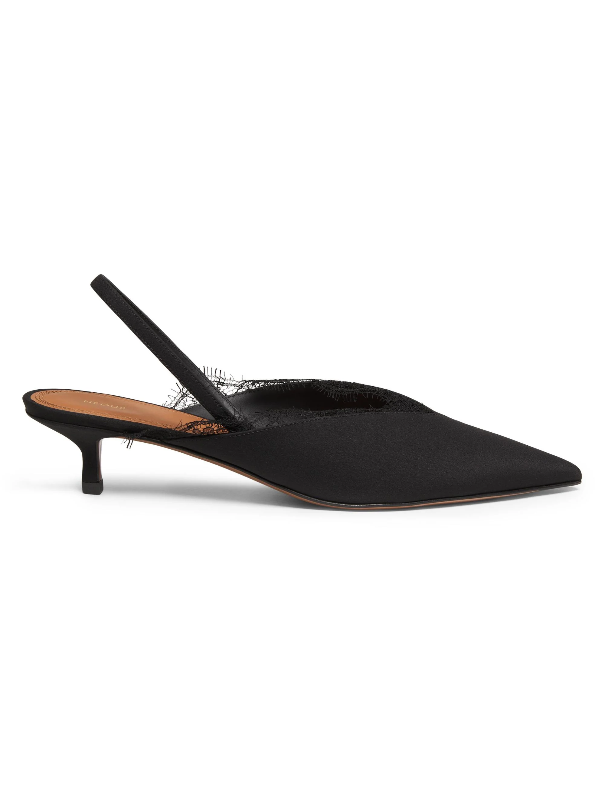 Women's Irena 40MM Crepe de Chine Slingbacks - Black - 1