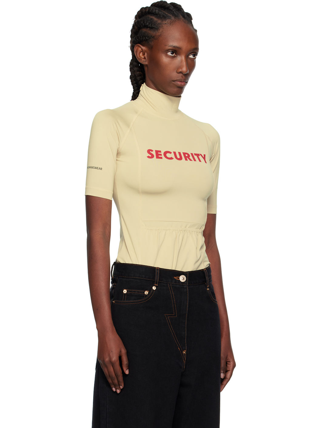 Yellow 'Security' Pocket Top - 2