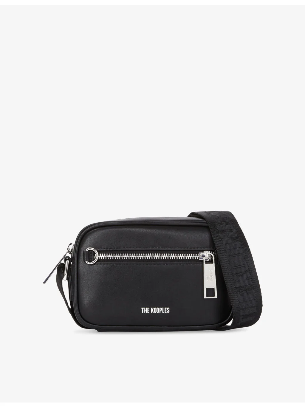Branded-strap leather cross-body bag - 1
