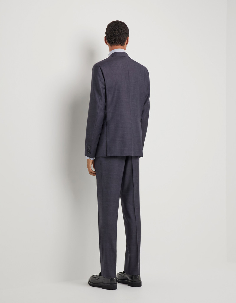 BLUE MODERN CUT PURE WOOL SUIT WITH SINGLE-BREASTED JACKET 4