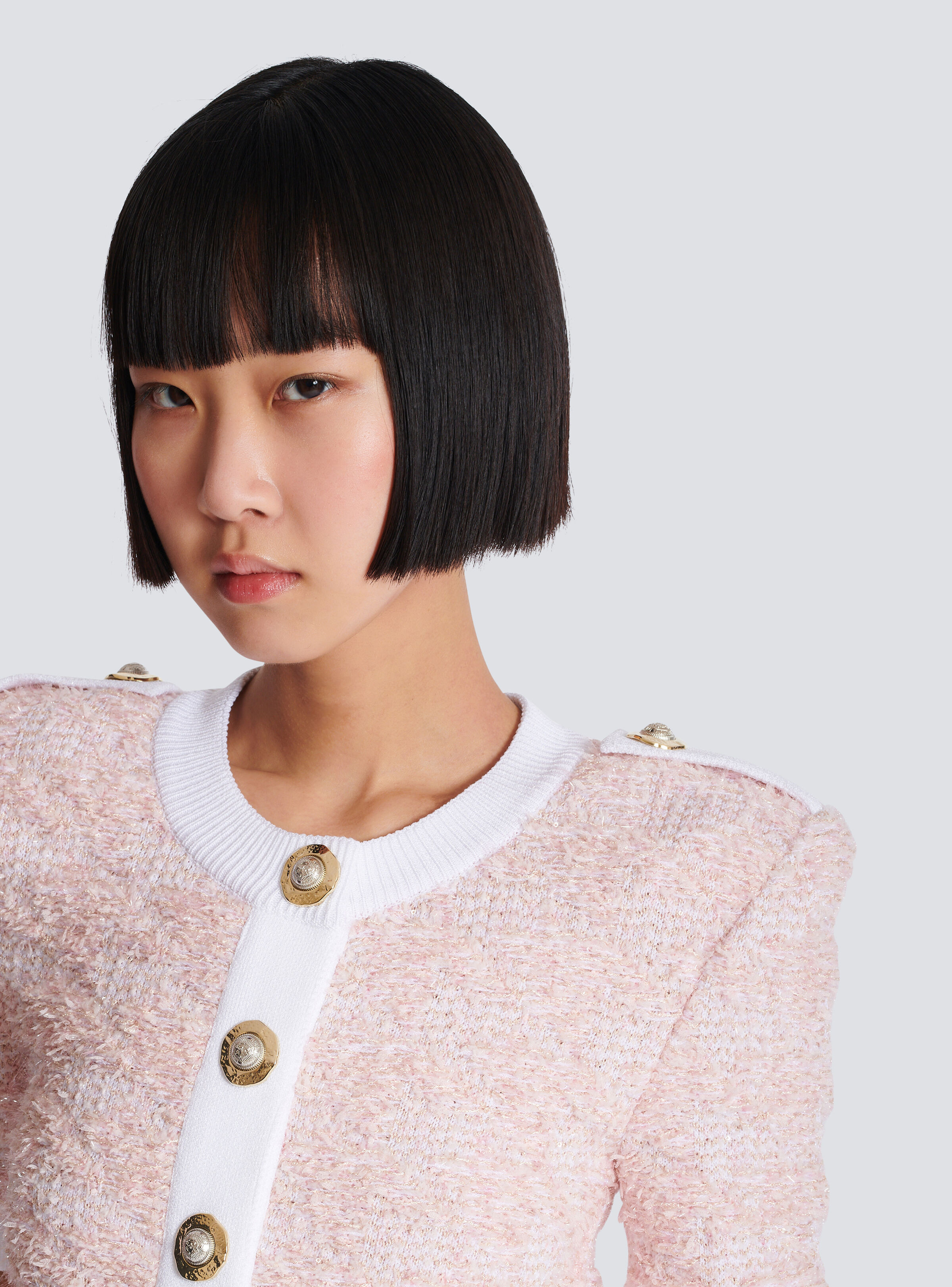 Short-sleeved knit cardigan - 7