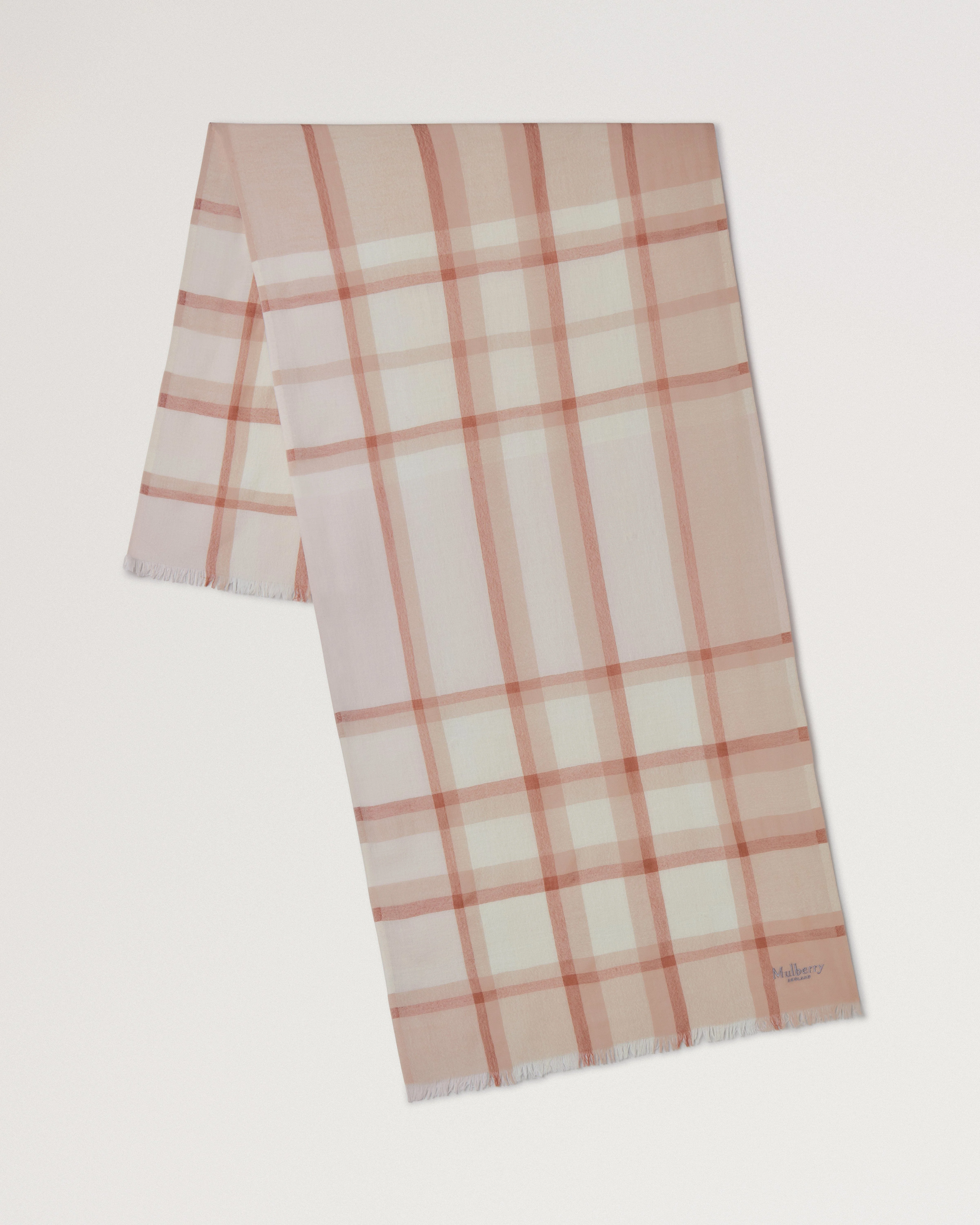Mega Check Scarf
Cashmere Taupe & Eggshell Cashmere Blend - 1