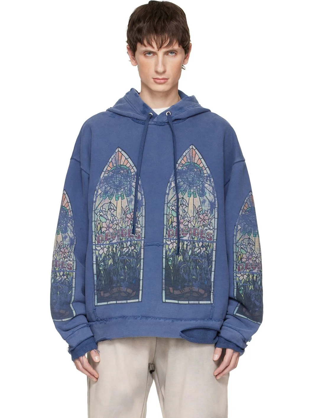 Blue Faded Hoodie - 1