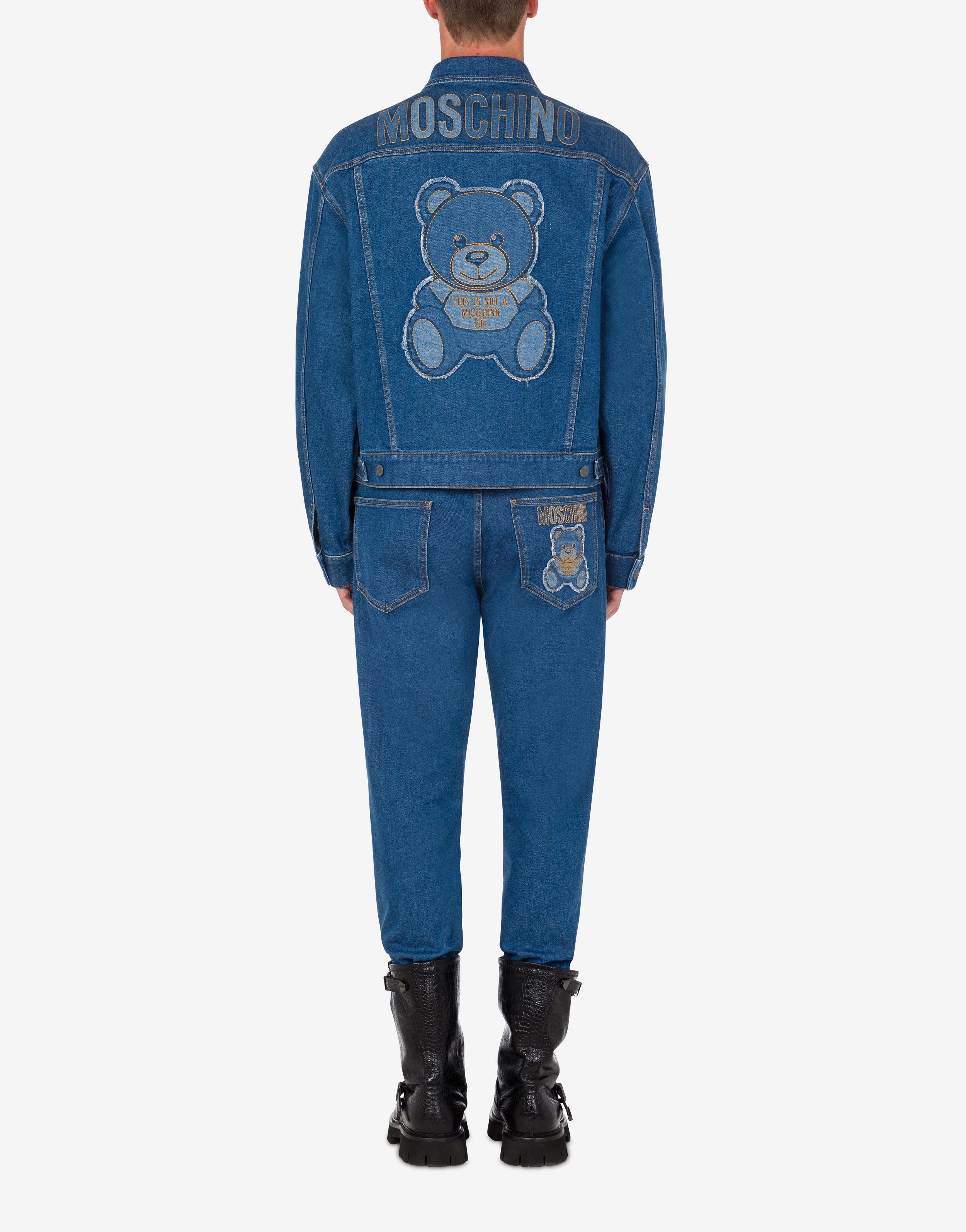 TEDDY PATCH STRETCH DENIM JACKET - 3