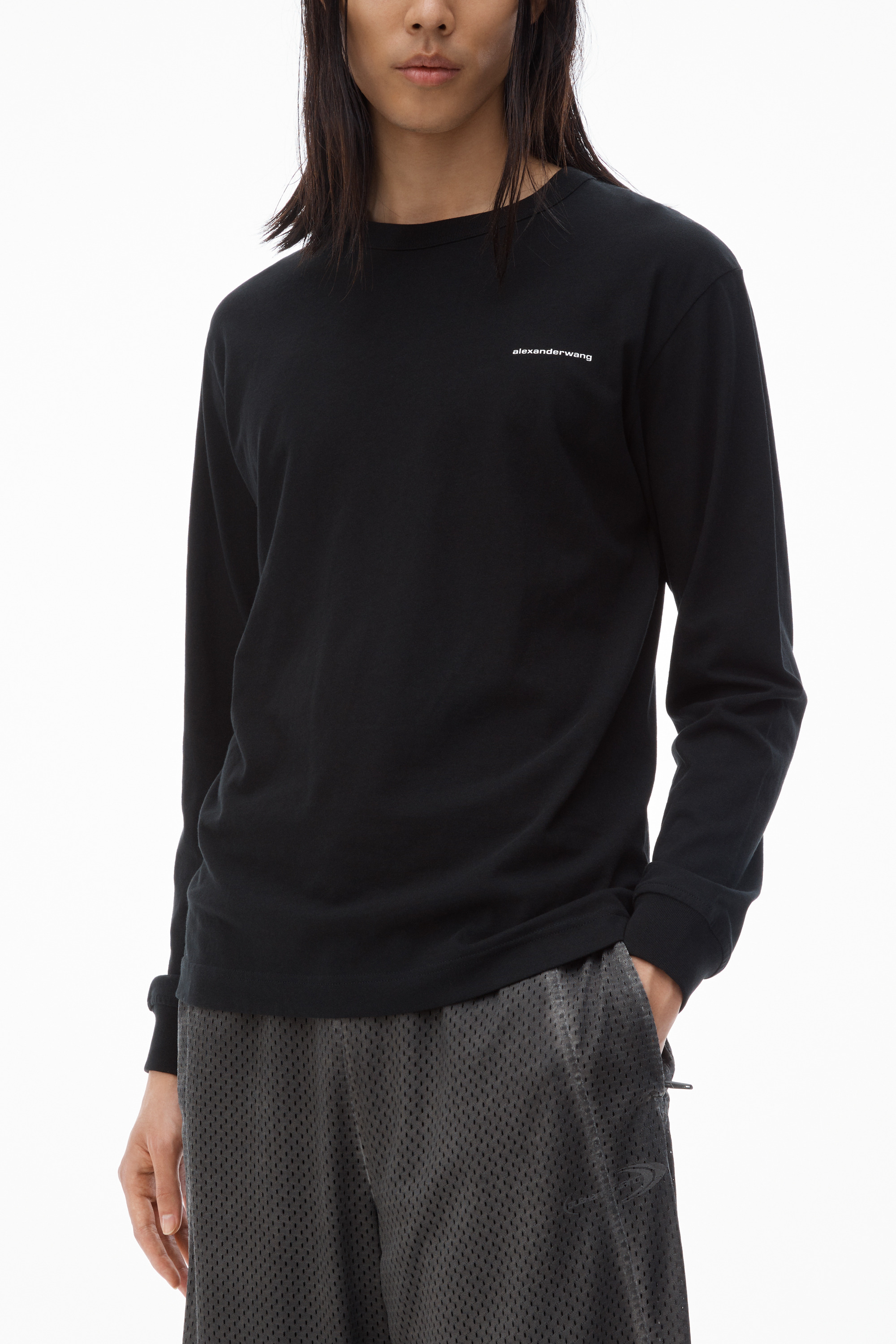 LONG SLEEVE TEE IN HIGH TWIST JERSEY - 3