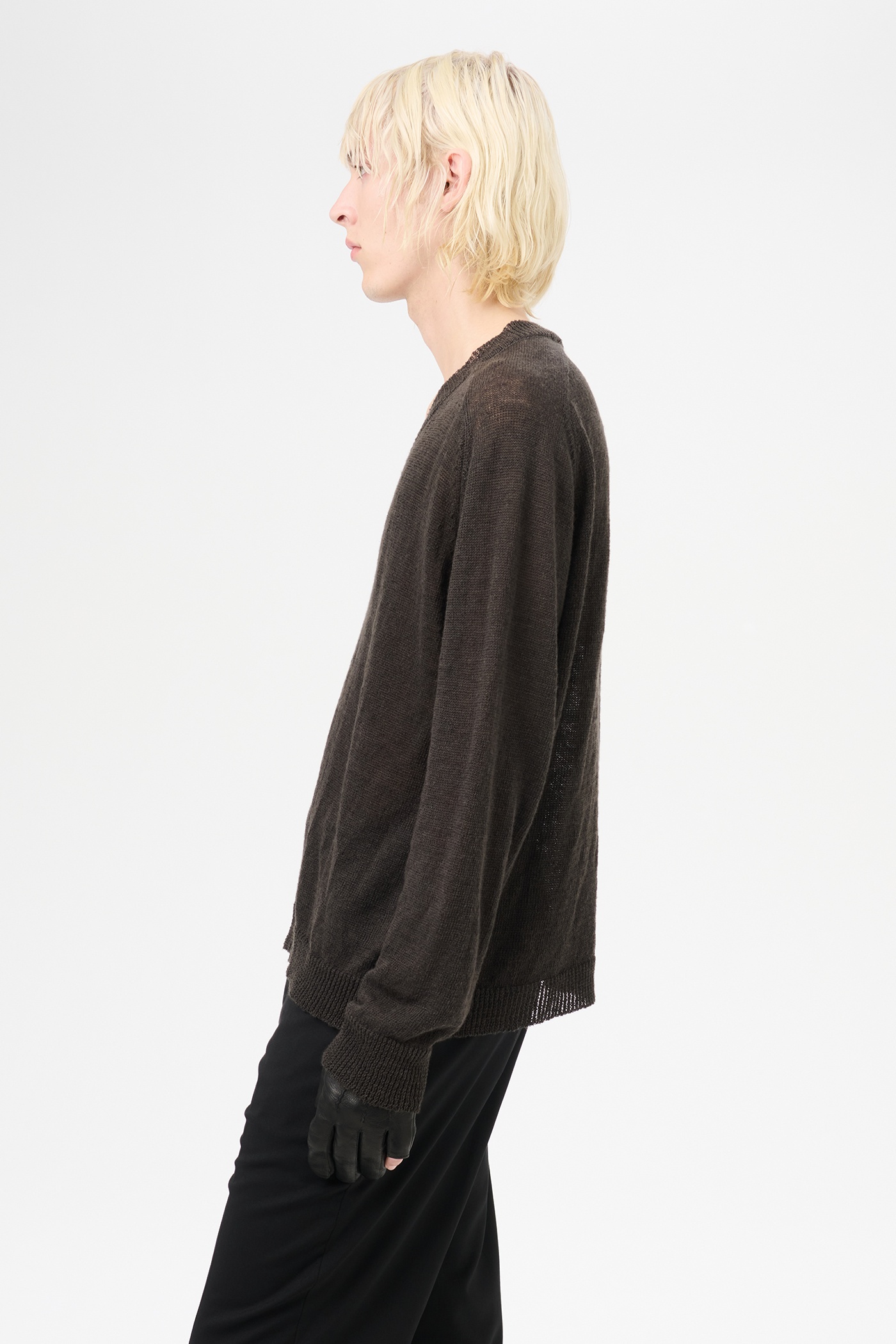 Rue V-Neck Nori Green Cyclone Linen - 4