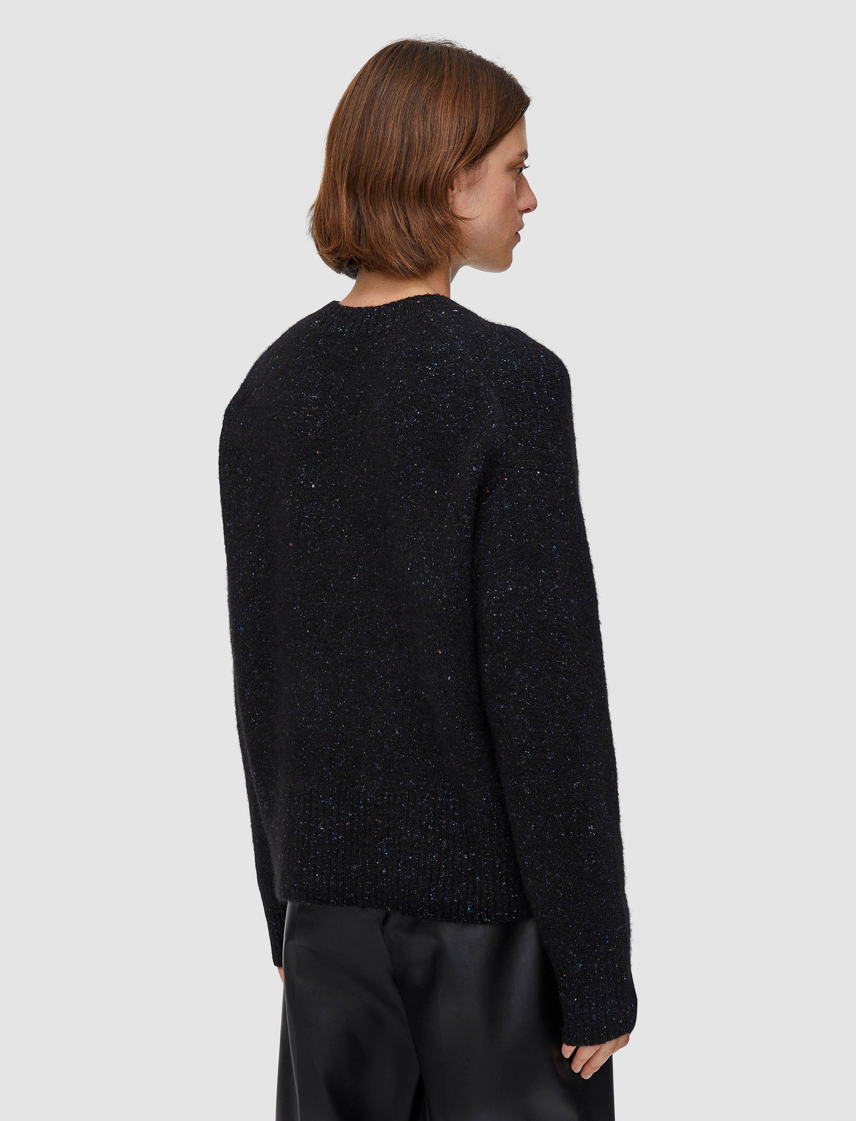 Alpaca Tweed Knit Round Neck Jumper - 4