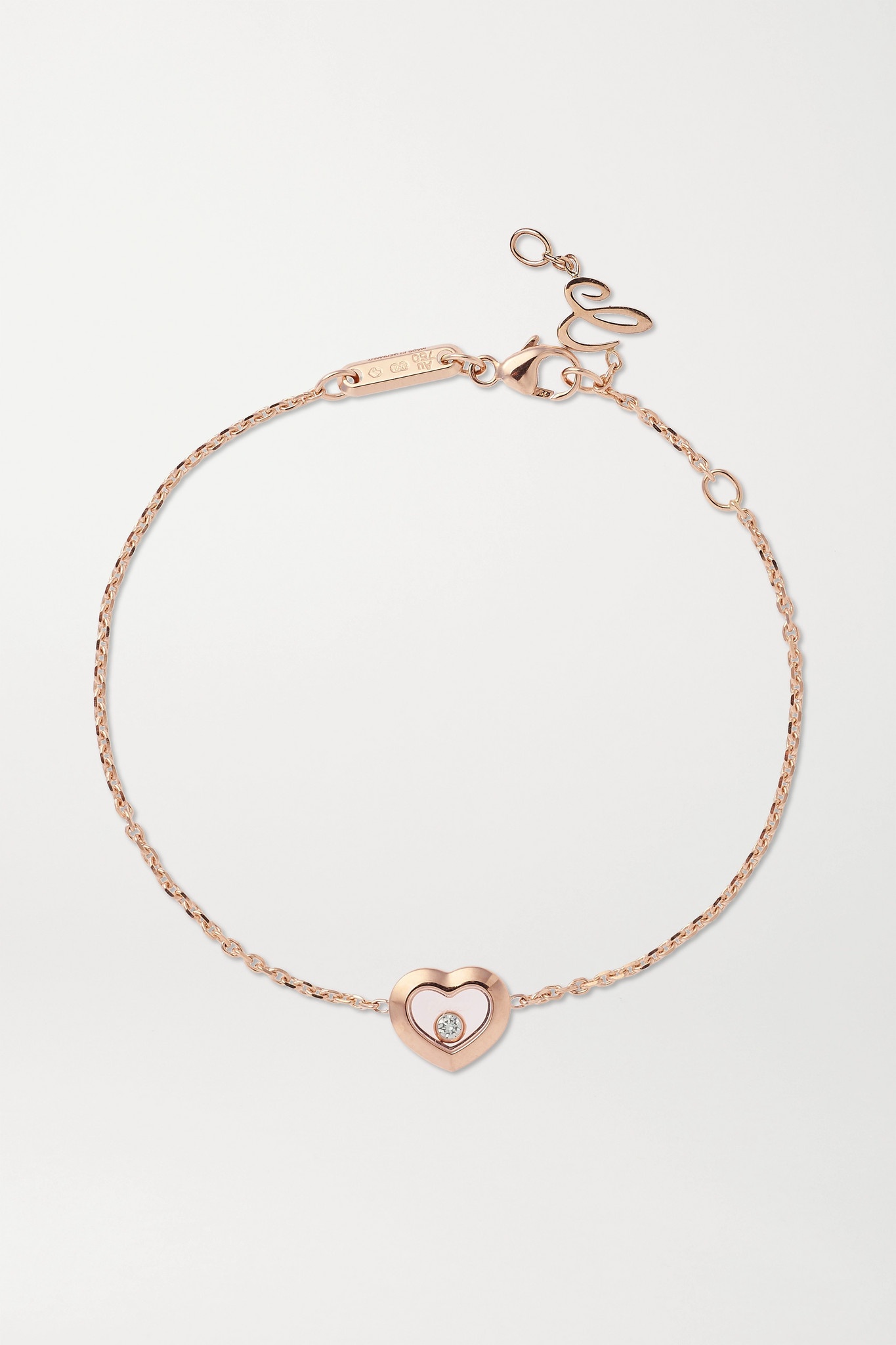 Happy Diamonds 18-karat rose gold diamond bracelet - 1