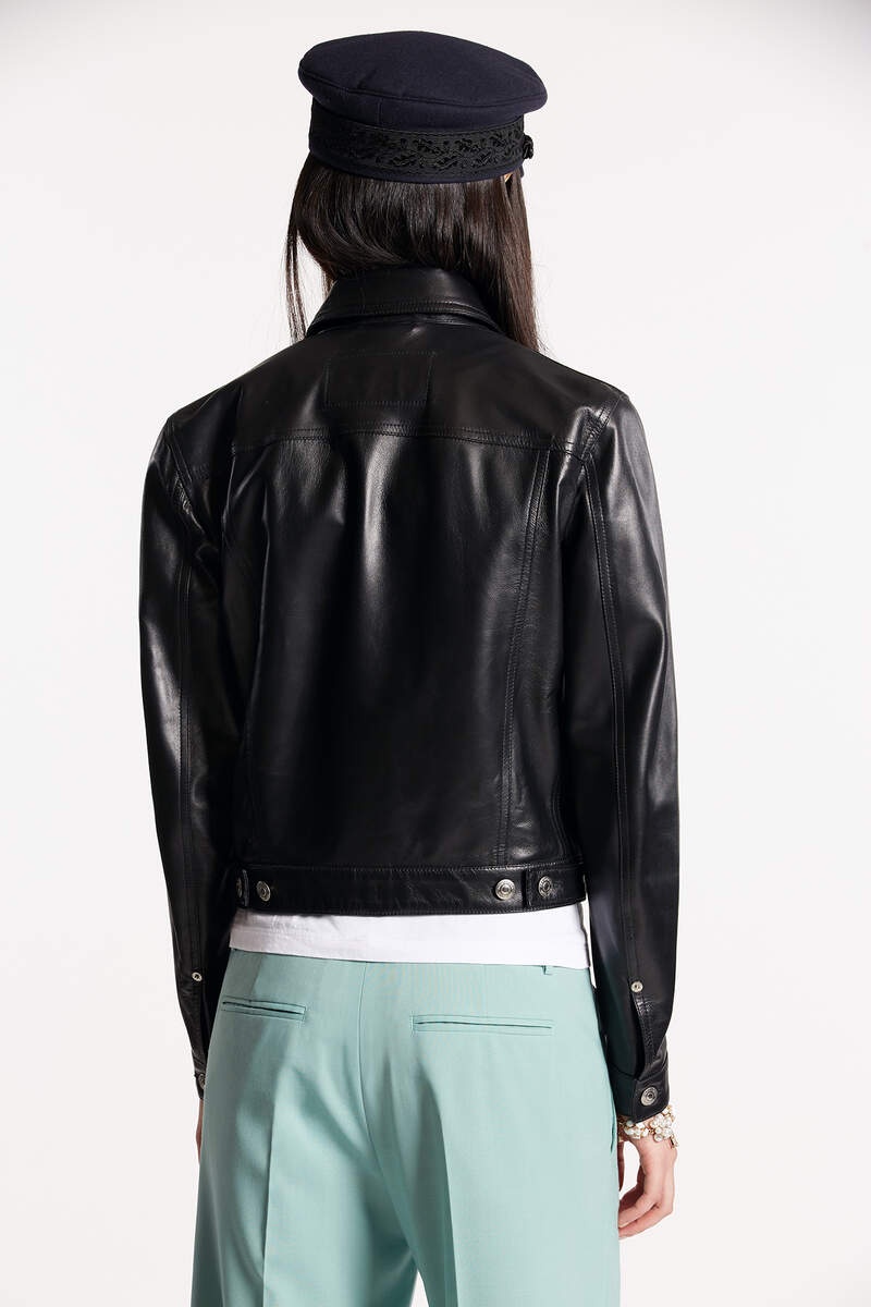 LEATHER BOYFRIEND JACKET - 2