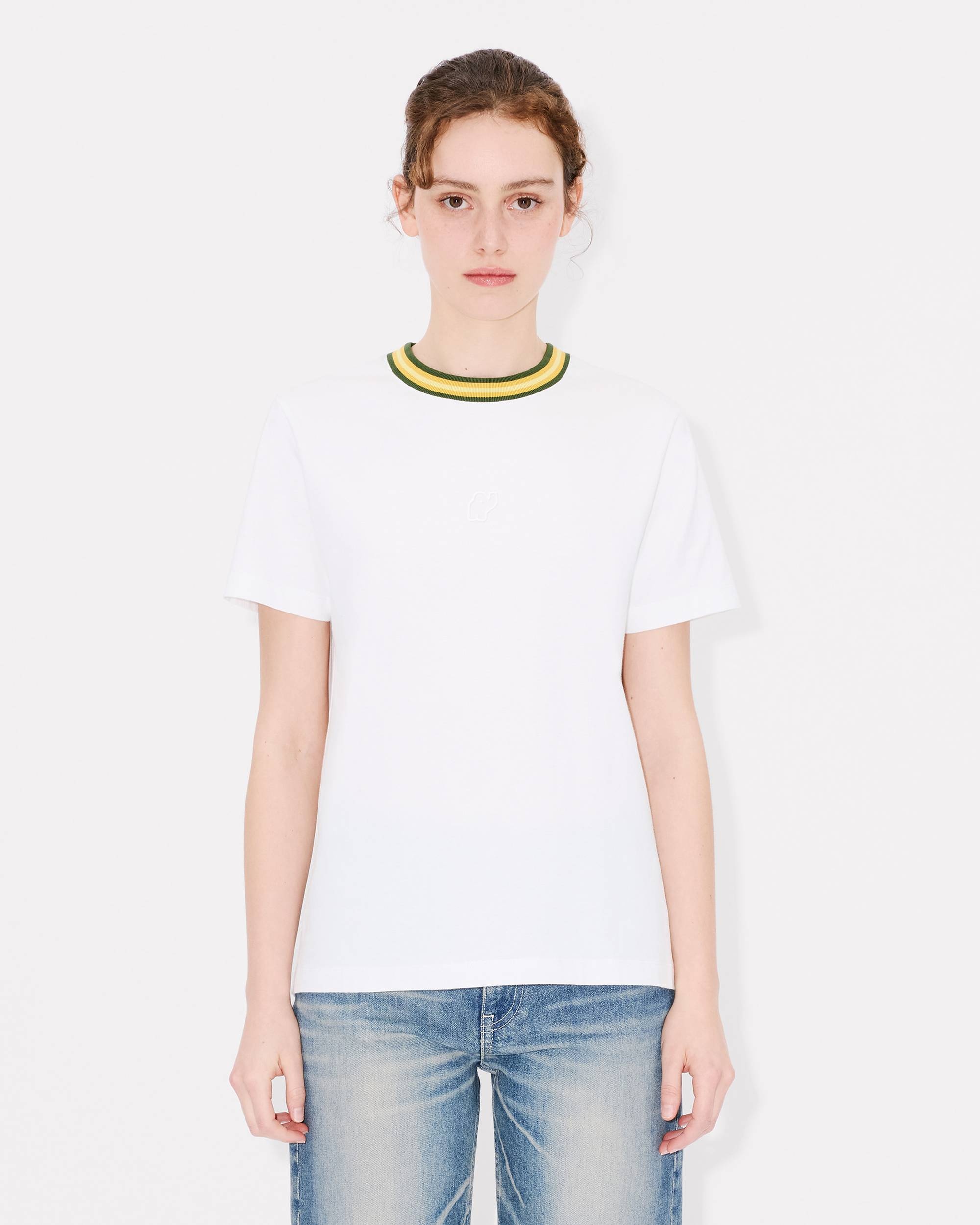 'KENZO Elephant Logo' embroidered loose T-shirt in cotton - 3