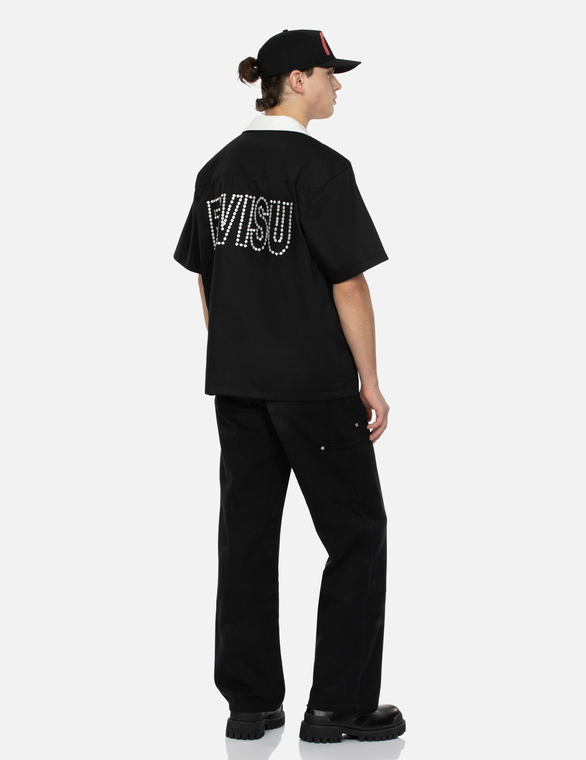 SEAGULL APPLIQUÉ EMBROIDERY BAGGY FIT CARPENTER PANTS - 3