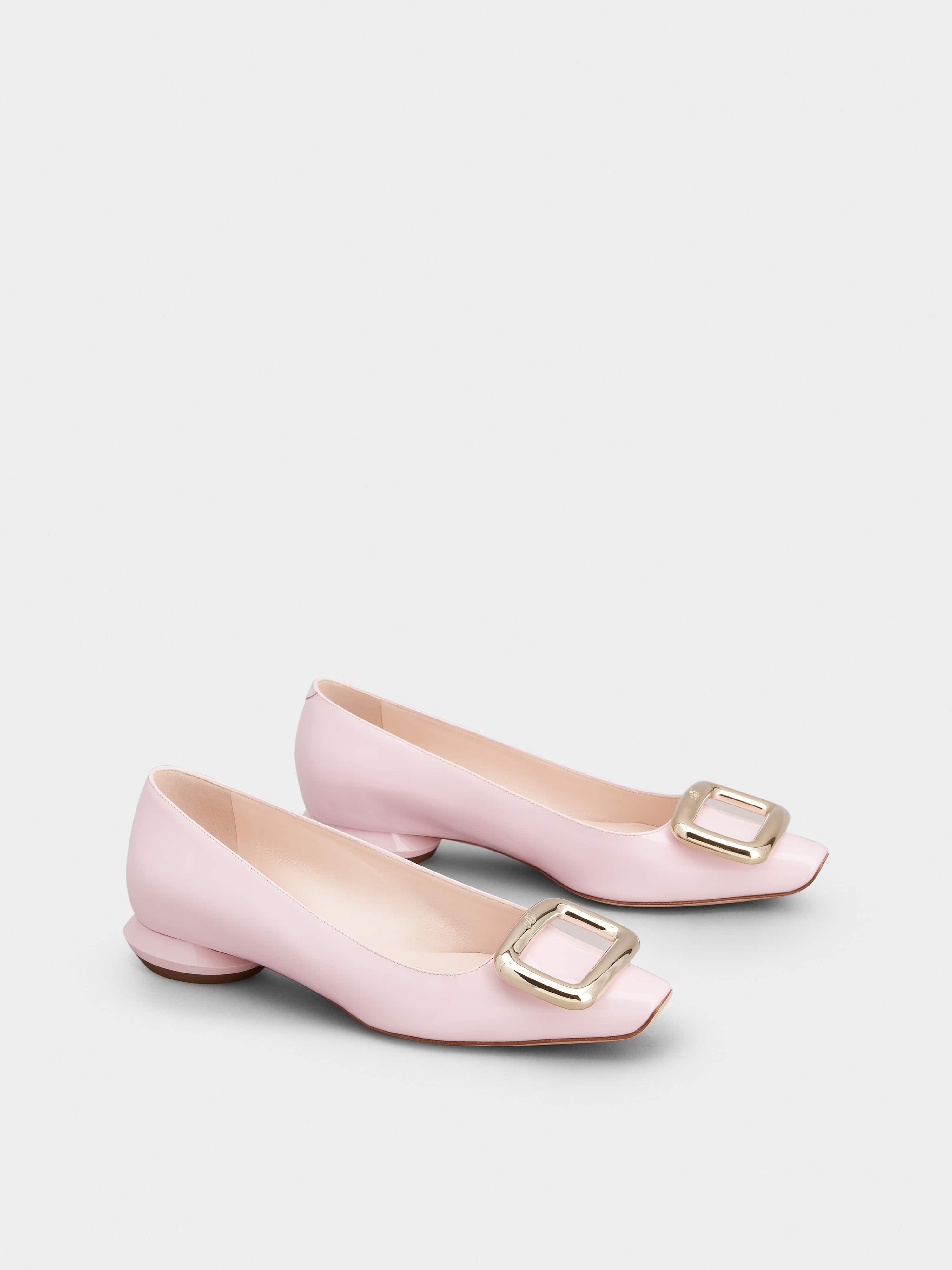 Viv' Choc Metal Buckle Ballerinas in Patent Leather - 2