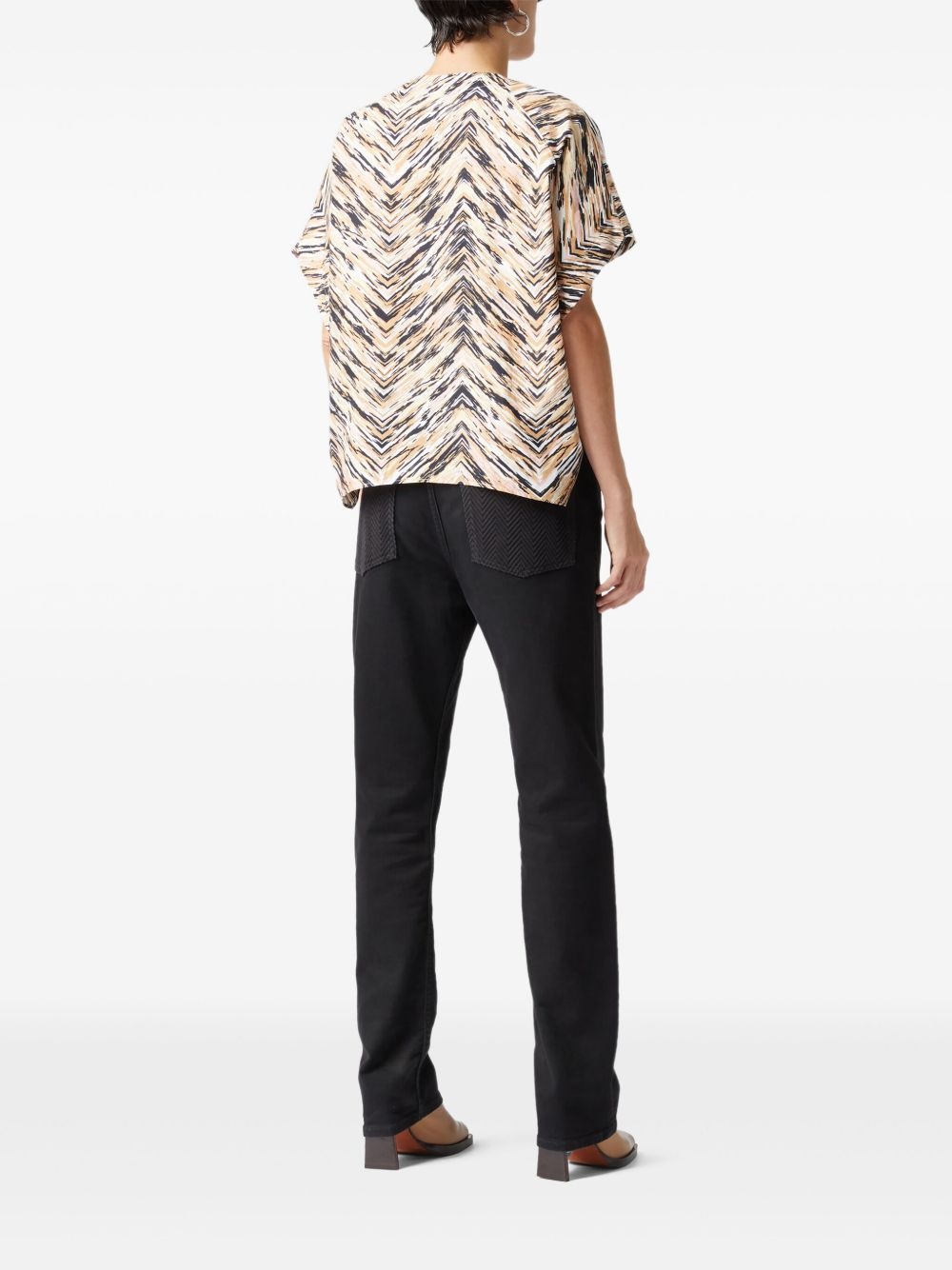 zigzag-print shirt - 3