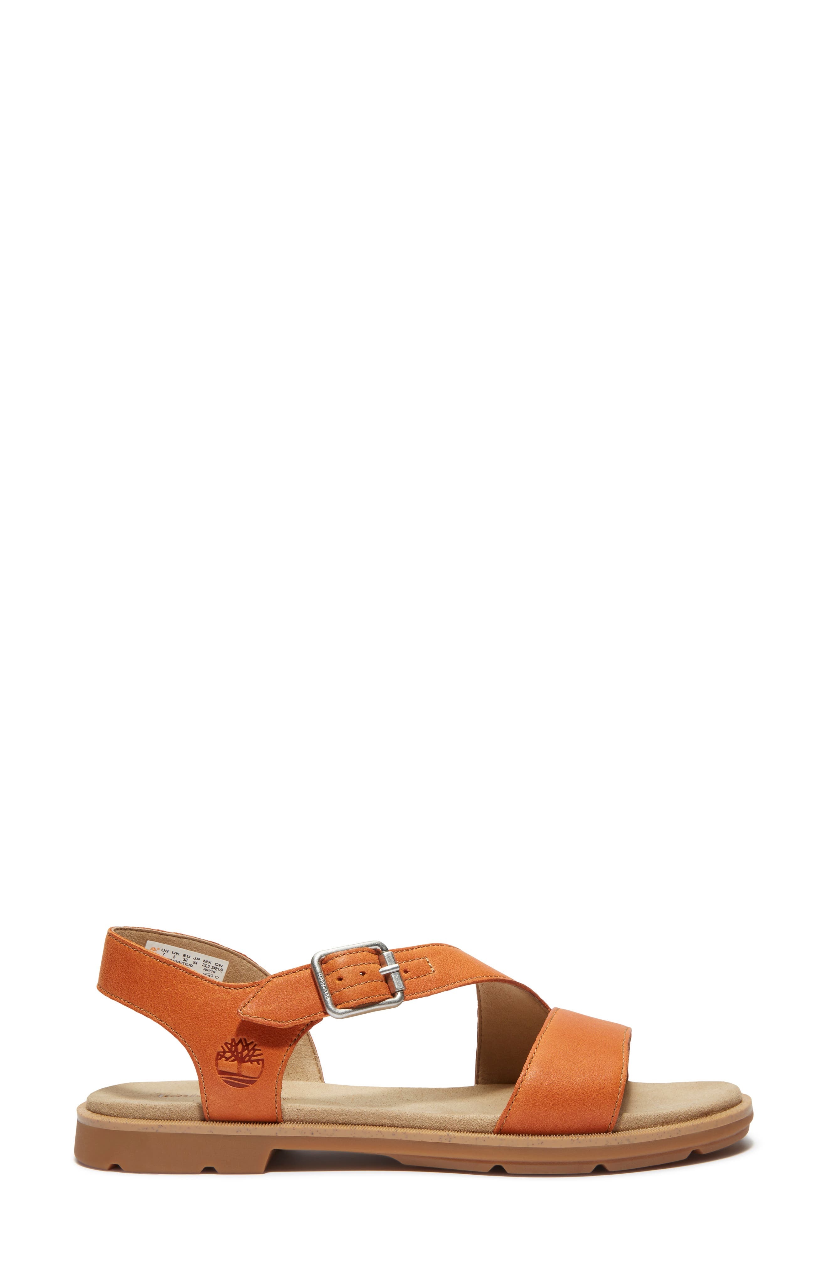 Timberland Calista Bay Sandal in Medium Orange Full Grain at Nordstrom - 3