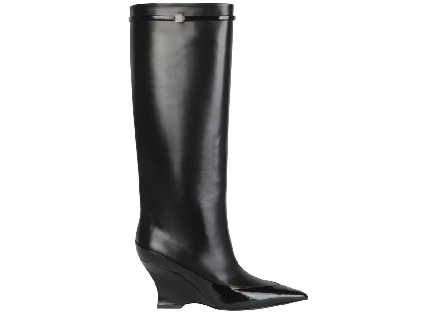 Givenchy Raven Tall Leather Wedge Boots Black (Women's) - 1