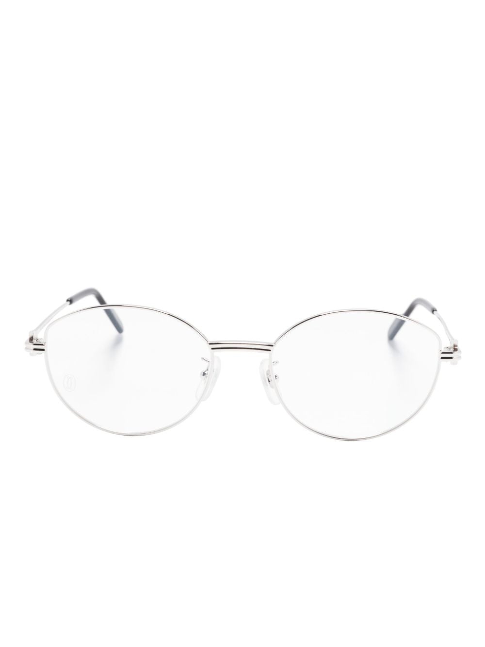 oval-frame glasses - 1