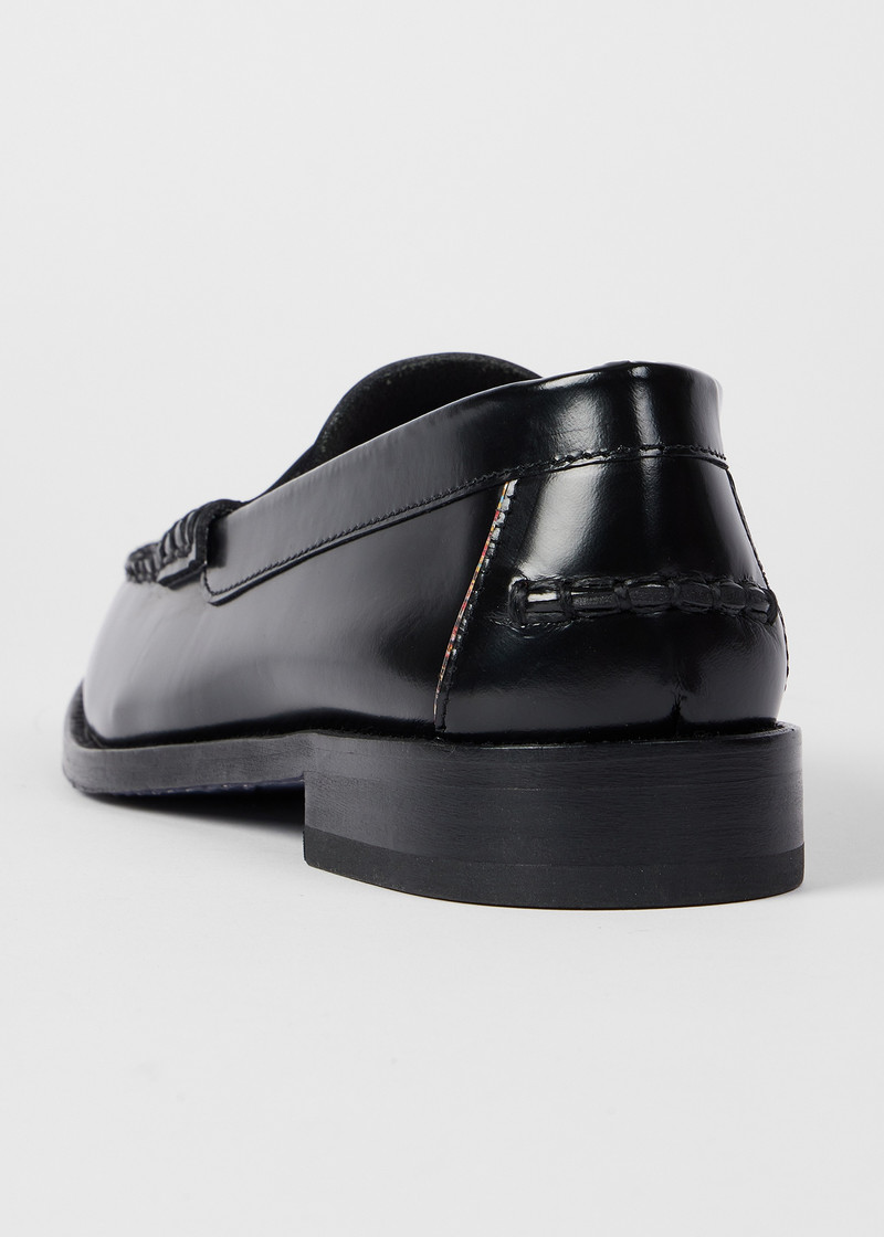 Women's Black Laida High-Shine Loafers 6